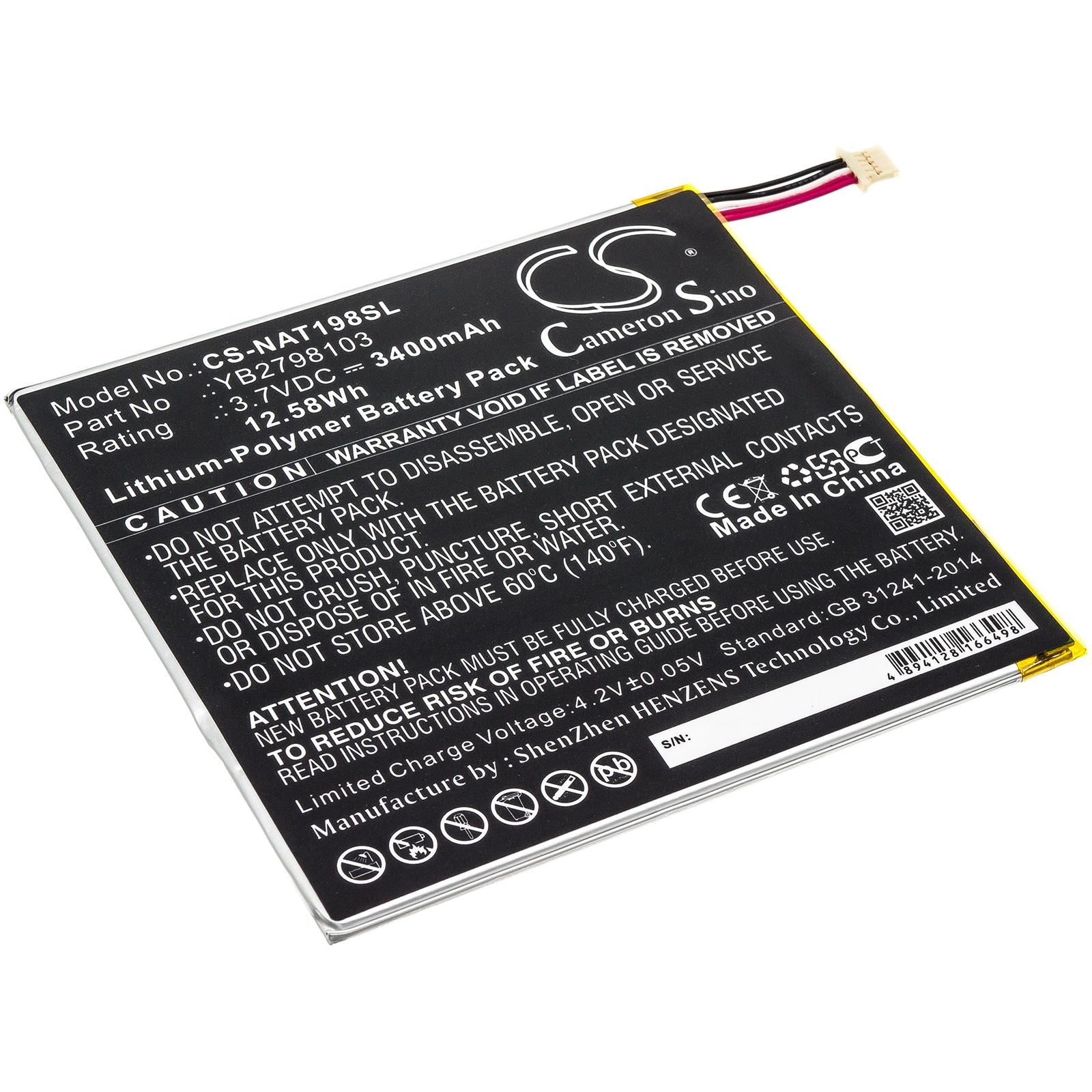 Batteri til nettbrett for ONN ONA19TB002, nettbrett 8, 100005207