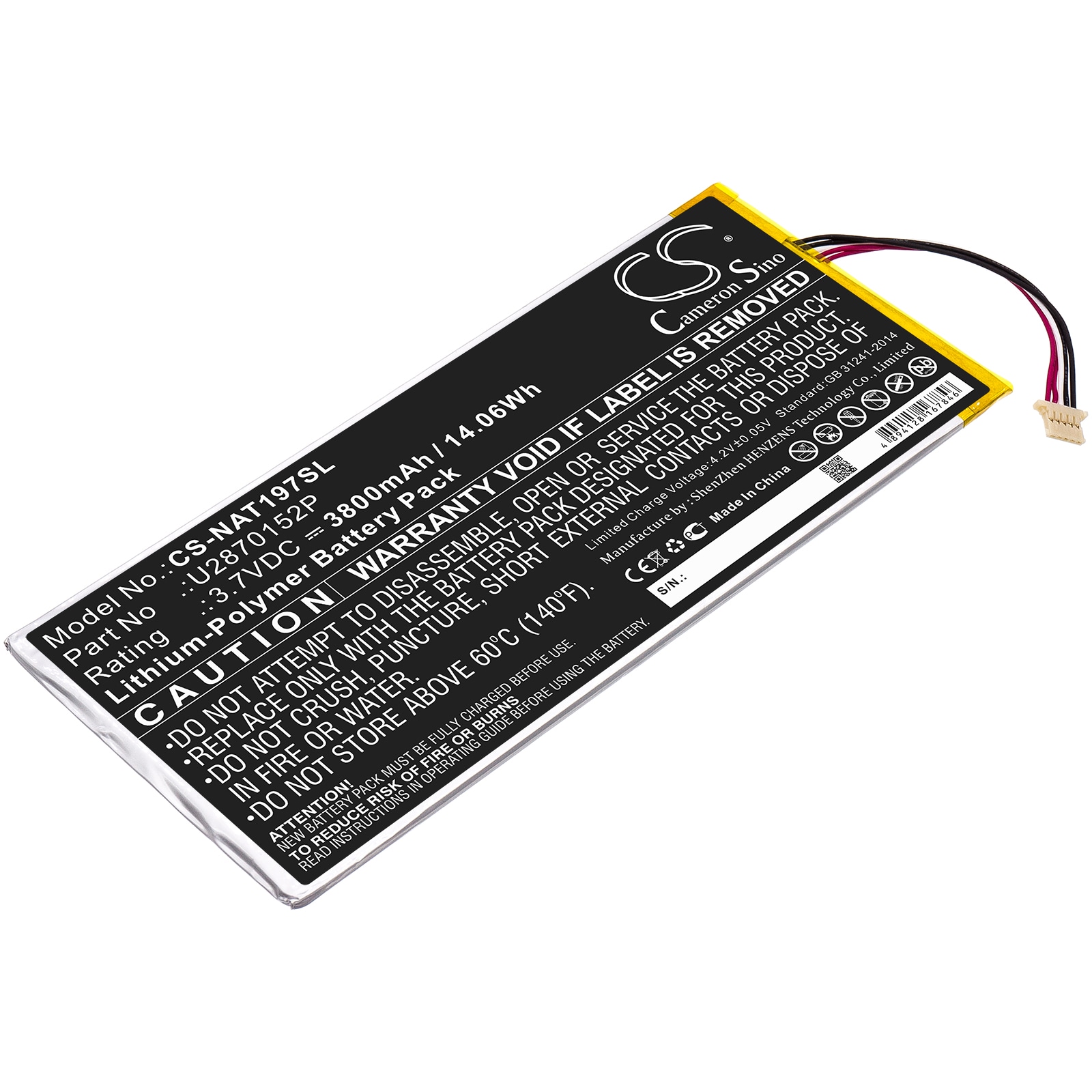 Batteri til nettbrett for ONN ONA19TB007, ONA19TB003