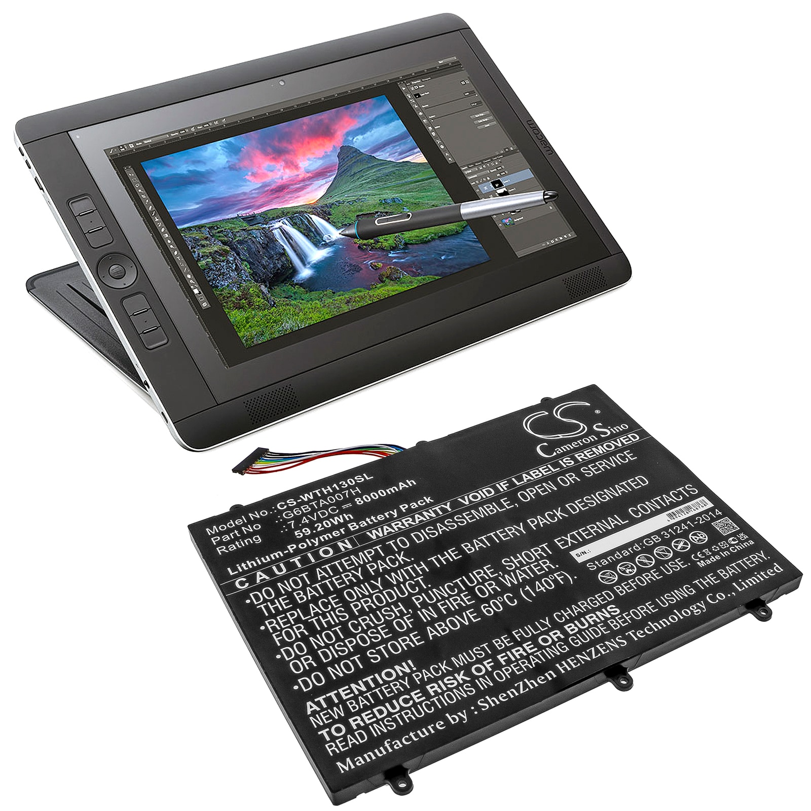 Nettbrettbatteri for Wacom Cintiq Companion 2, DTH-W1300