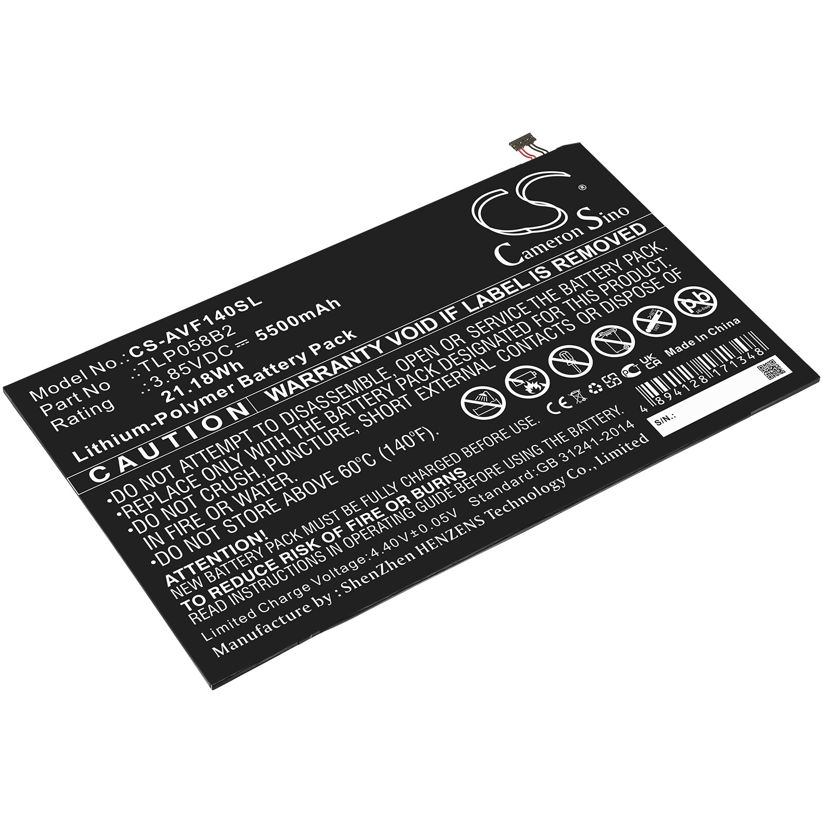 Batteri til nettbrett for Vodafone Tab Prime 7, VFD-1400