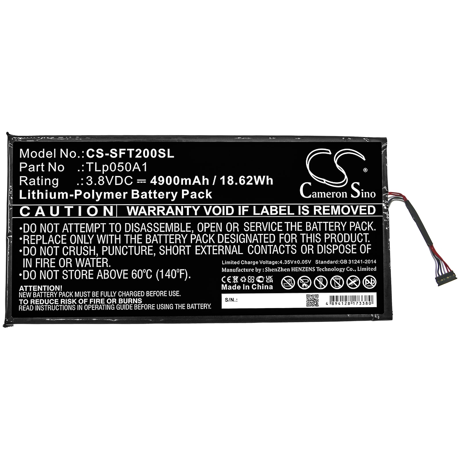 Batteri til nettbrett for IDEMIA MorphoTablet 2