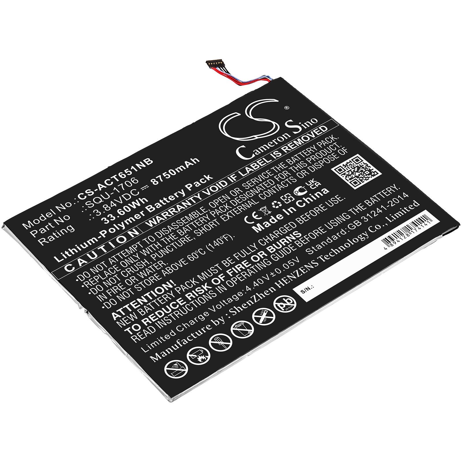 Nettbrettbatteri for Acer Chromebook Tab 10, D651N