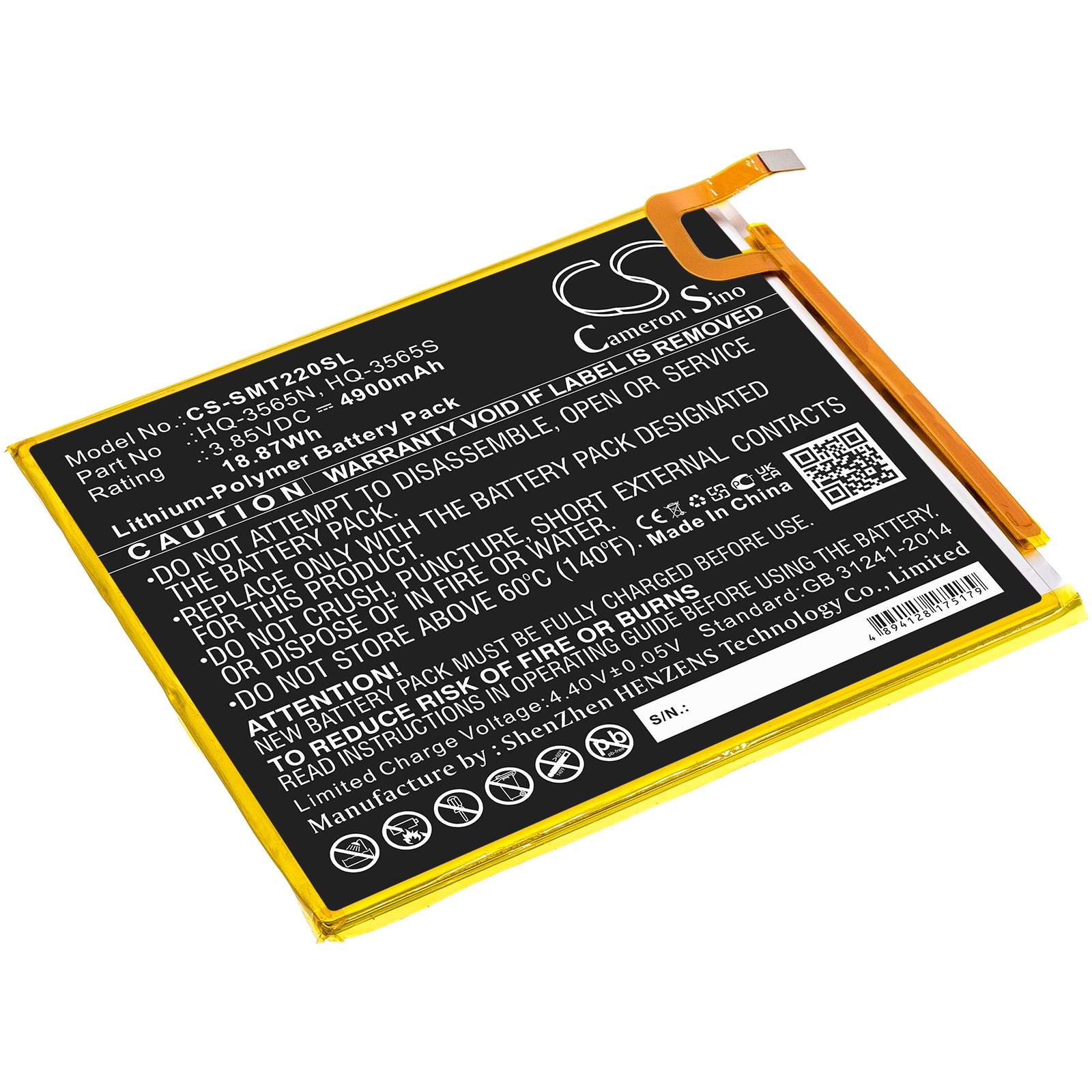 Batteri til nettbrett for Samsung Galaxy Tab A7 Lite, Galaxy Tab A7 Lite 8.7 2021 og andre.