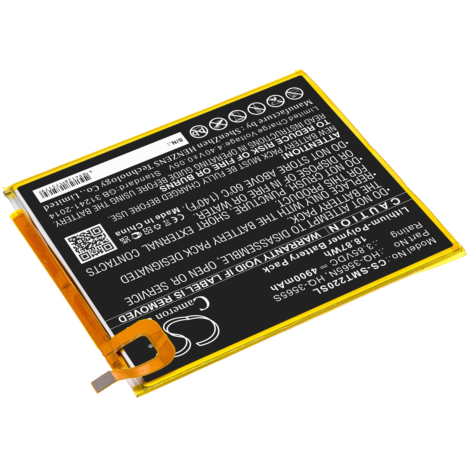 Batteri til nettbrett for Samsung Galaxy Tab A7 Lite, Galaxy Tab A7 Lite 8.7 2021 og andre.