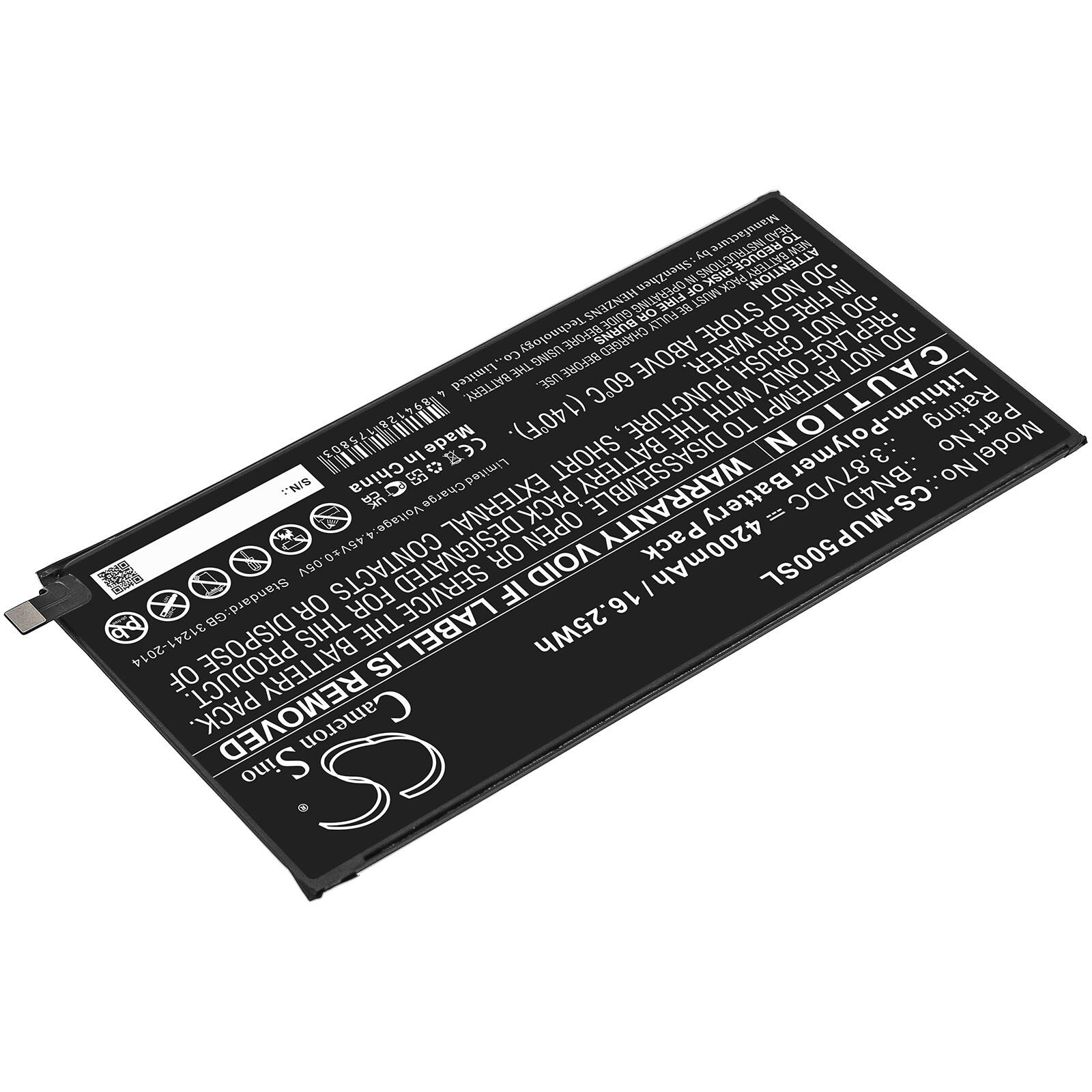 Batteri for nettbrett for Xiaomi Mi Pad 5 Pro, MI Pad 5 Pro 5G, Pad 5 Pro og andre.