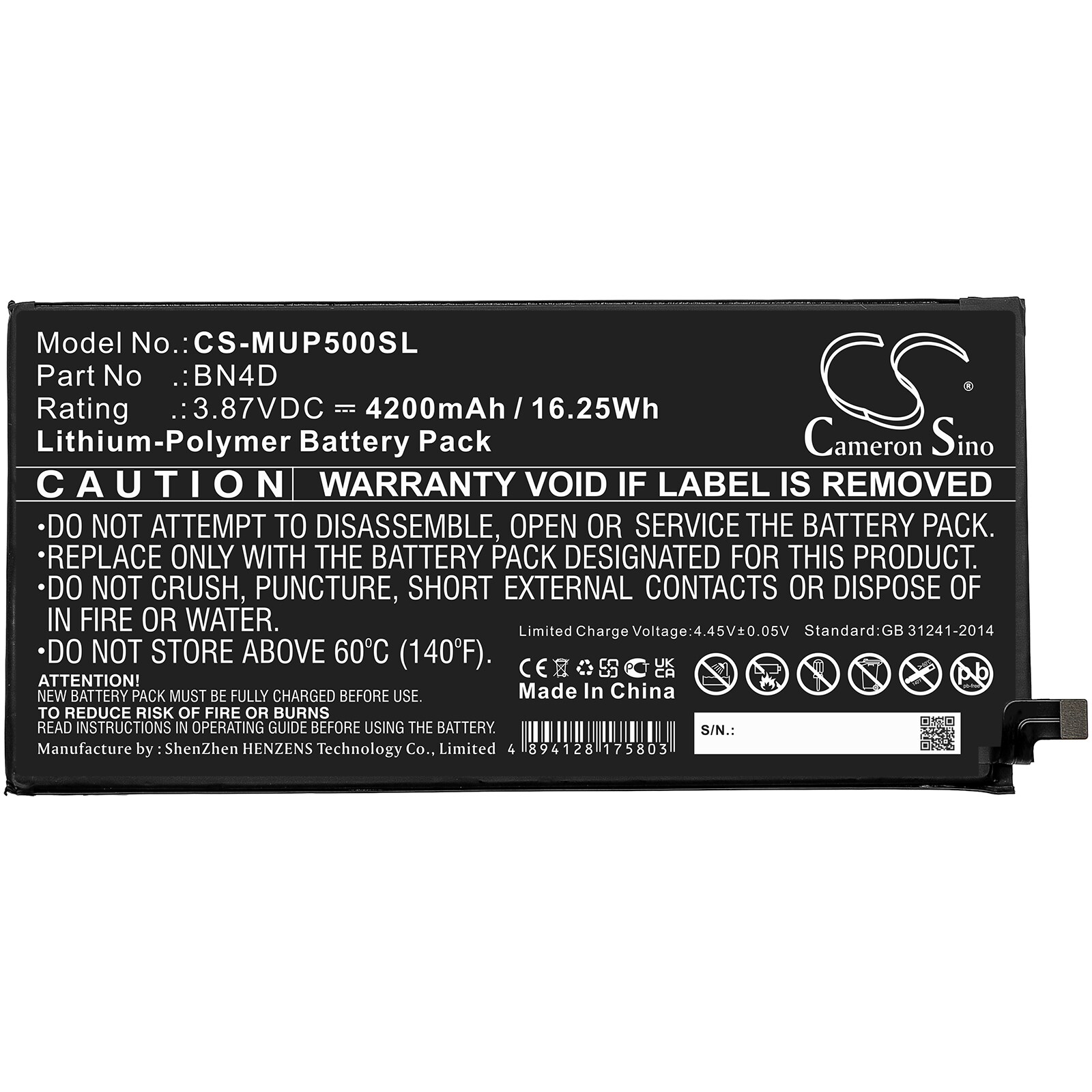 Batteri for nettbrett for Xiaomi Mi Pad 5 Pro, MI Pad 5 Pro 5G, Pad 5 Pro og andre.