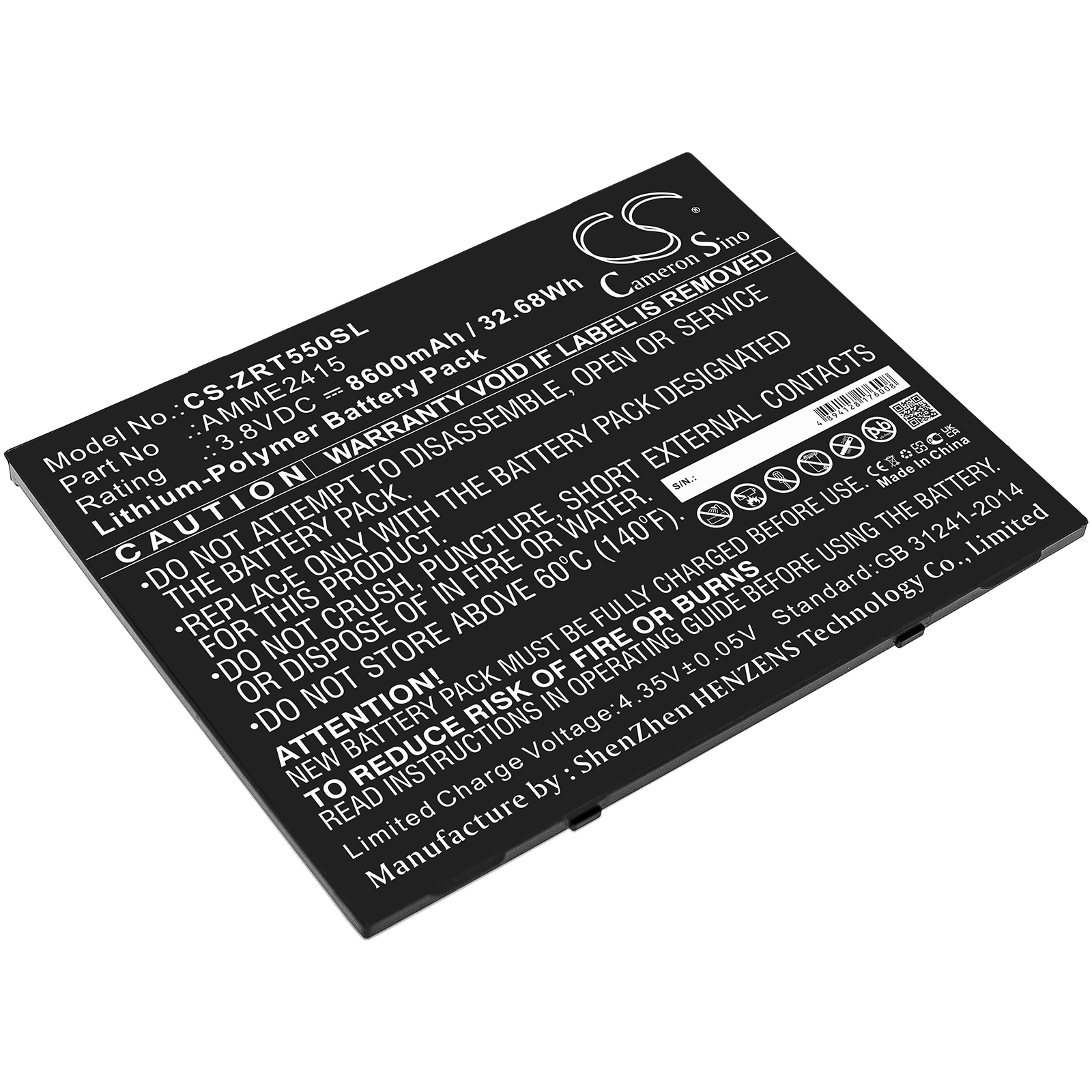 Batteri til nettbrett for Zebra ET50, ET55