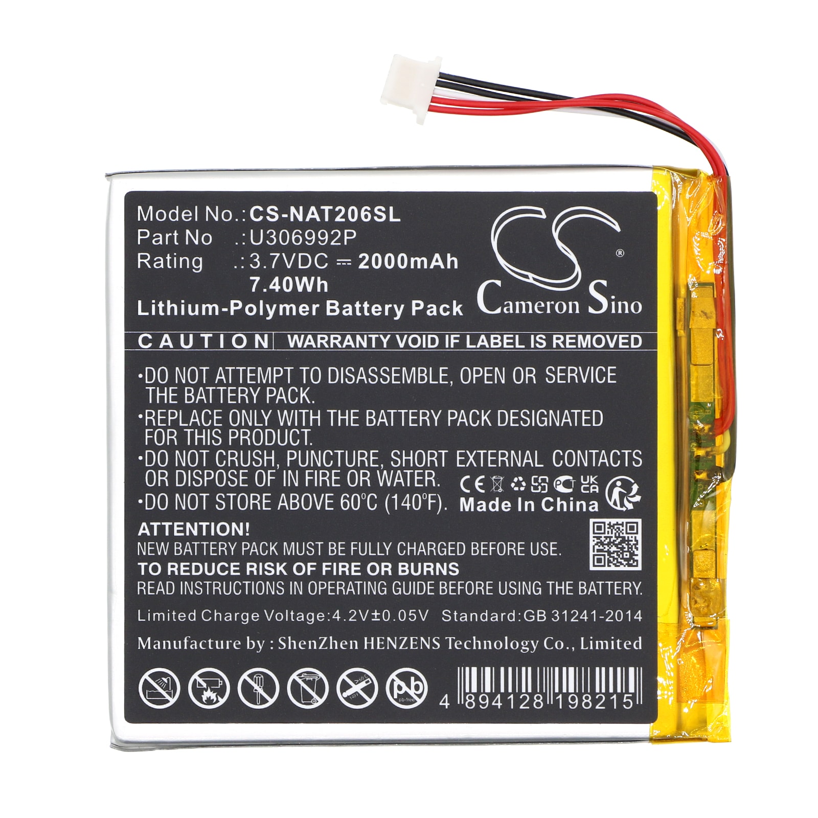 Batteri til nettbrett for ONN Surf Tablet 7", 100005206, 100026191