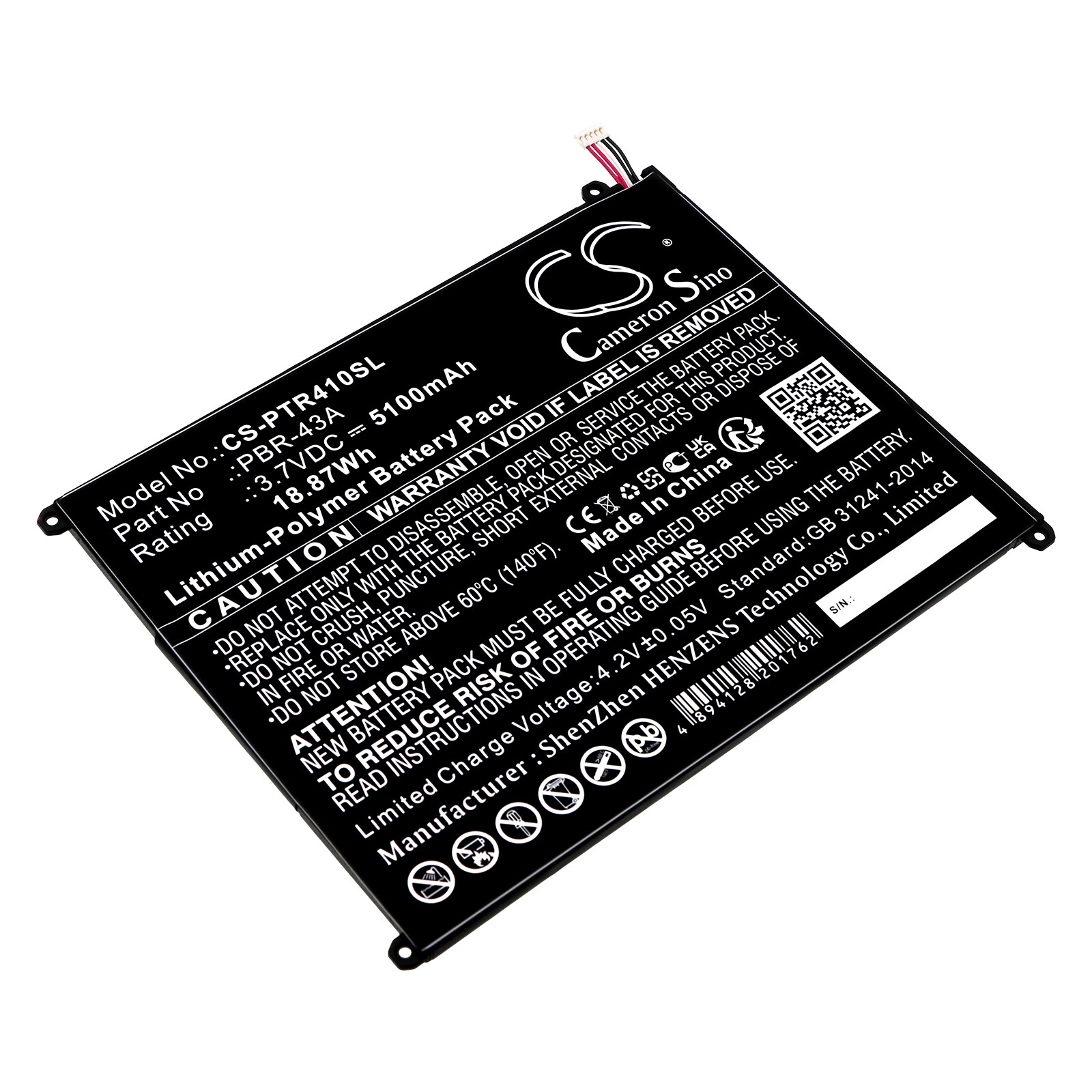 Batteri til nettbrett for Pantech Element P4100