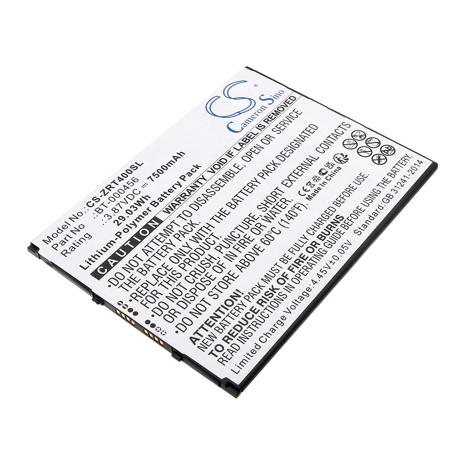 Batteri til nettbrett for Zebra ZT45, ET40