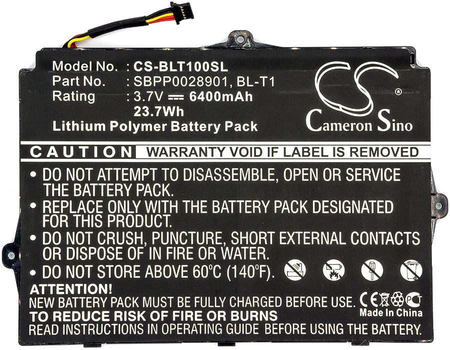Batteri til nettbrett for LG Optimus Pad V900, Optimus Pad L-06C, V900 og andre.