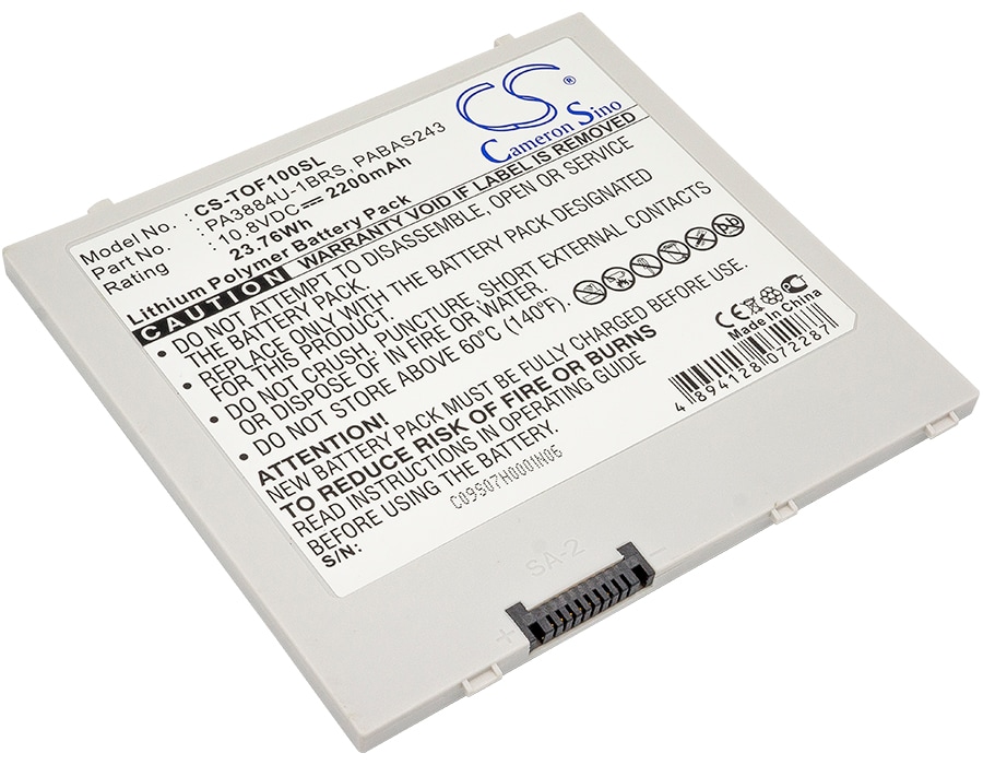 Batteri til nettbrett for Toshiba 10 Thrive, Follo 100, Thrive AT105-T016 og andre.