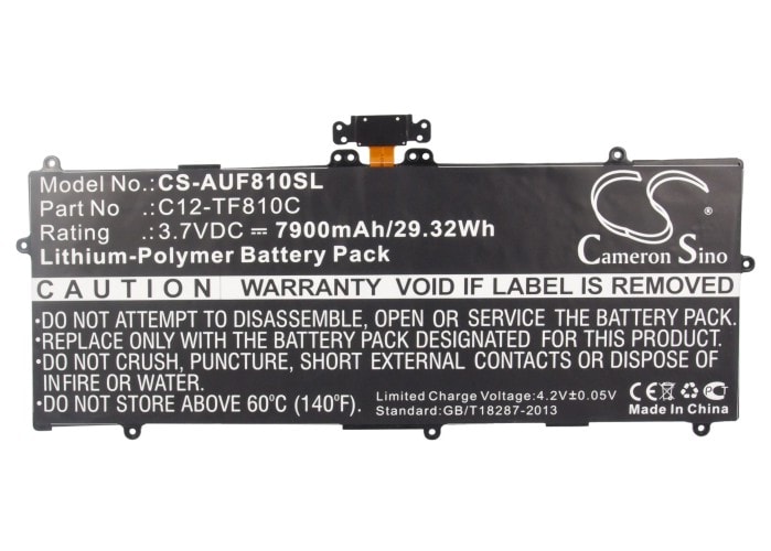 Batteri til nettbrett for Asus Vivo Tab TF810C, Vivo Tab TF810, TF810 og andre.