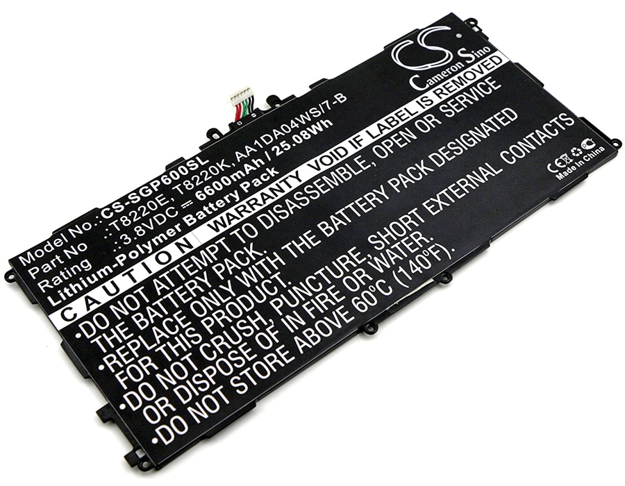 Batteri til nettbrett for Samsung SM-P600, SM-P601, Galaxy Note 10.1 og andre.