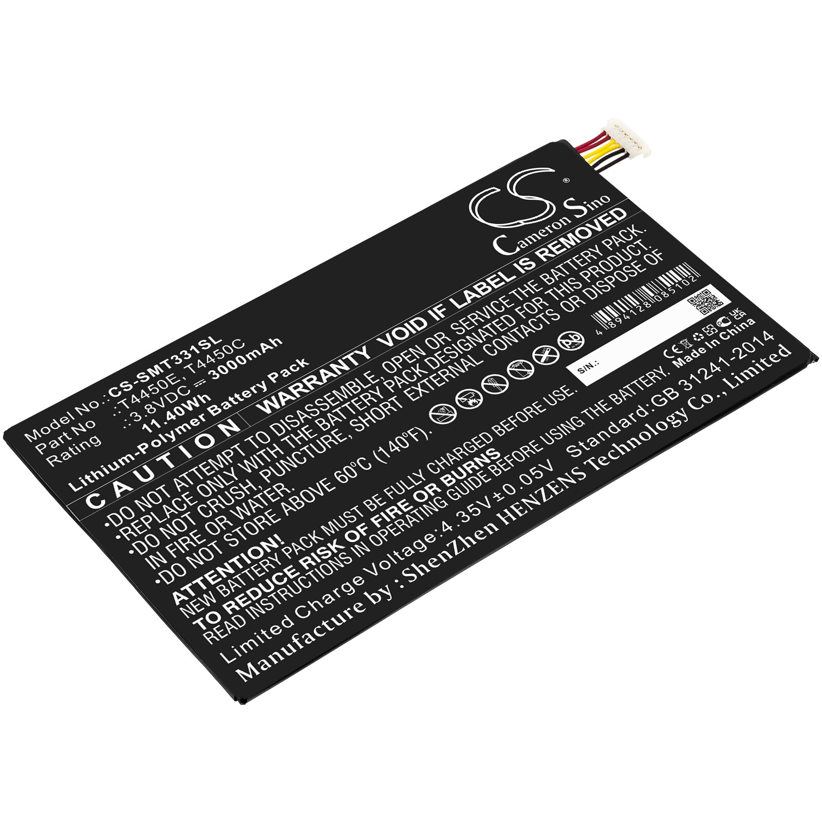 Batteri til nettbrett for Samsung Galaxy Tab 4, SM-T337V, Galaxy Tab 4 8.0 LTE og andre.