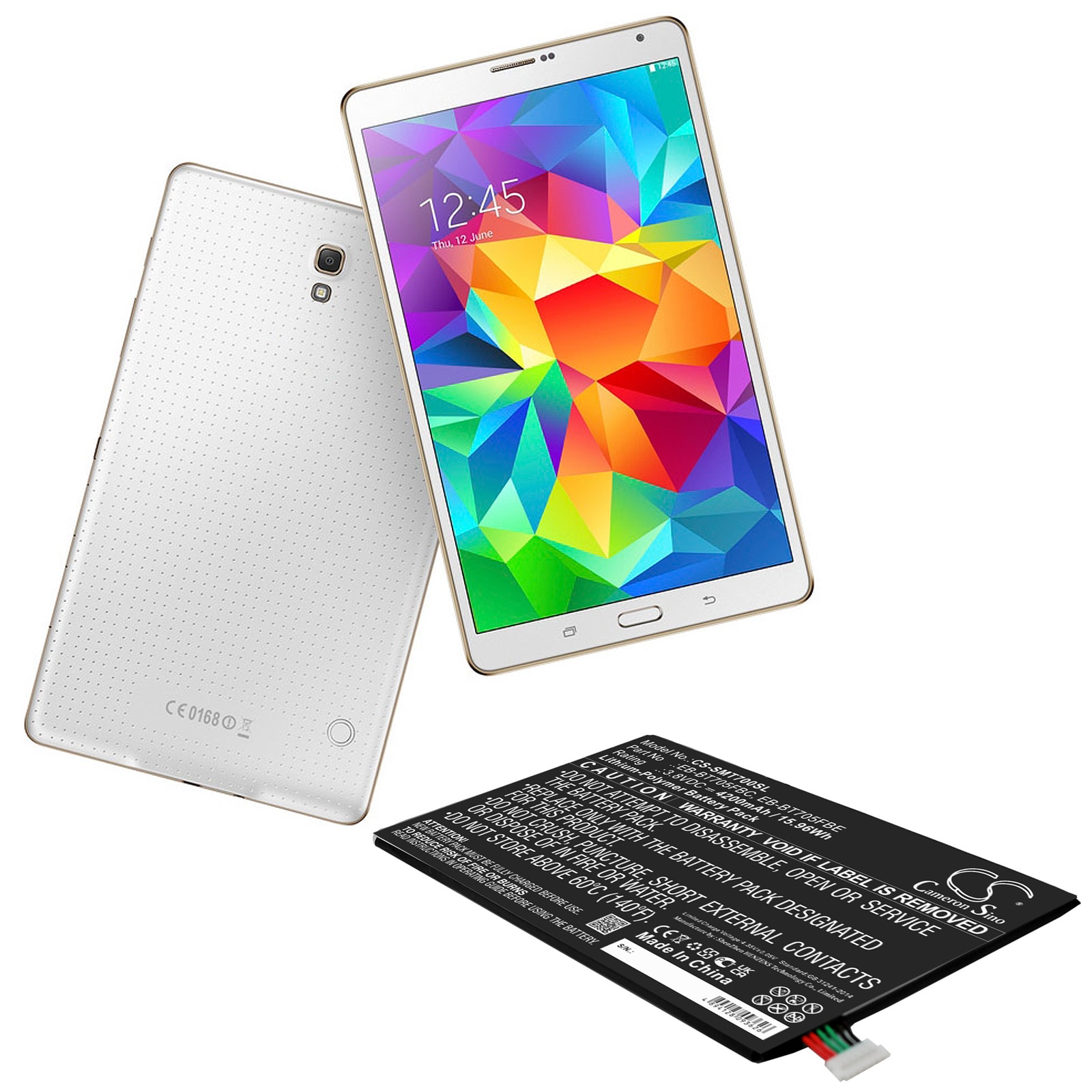 Batteri til nettbrett for Samsung Galaxy Tab S 8.4, SM-T700, SM-T705 og andre.