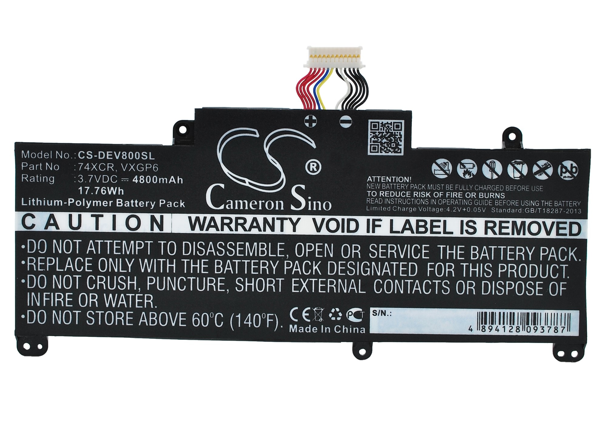 Batteri til nettbrett for DELL Venue 8 Pro, T01D, T10D-5830