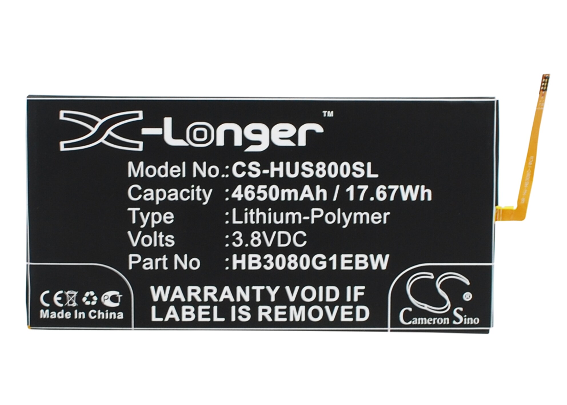 Batteri til nettbrett for Huawei Mediapad M1 8.0, S8-301L, S8-701w og andre.