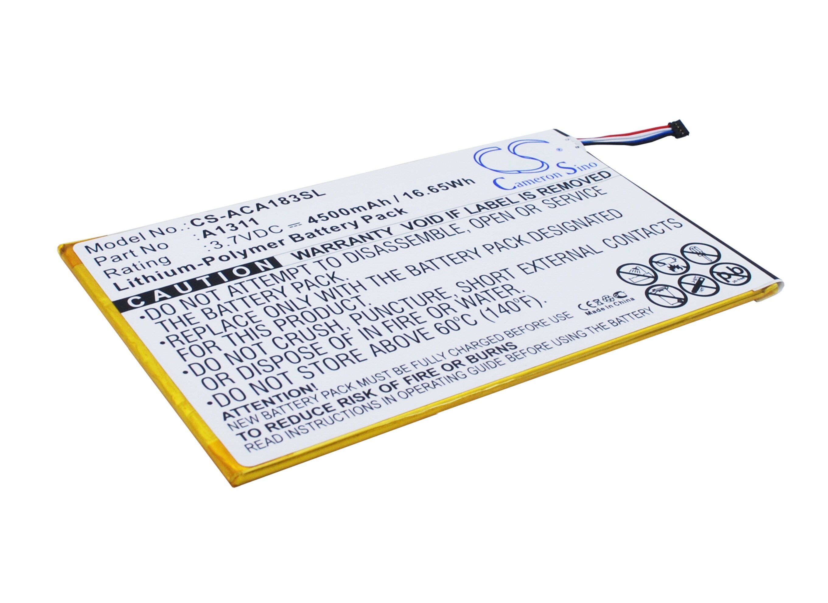 Nettbrettbatteri for Acer Iconia Tab 8, A1-830, A1-830-2Csw-L16T og andre.