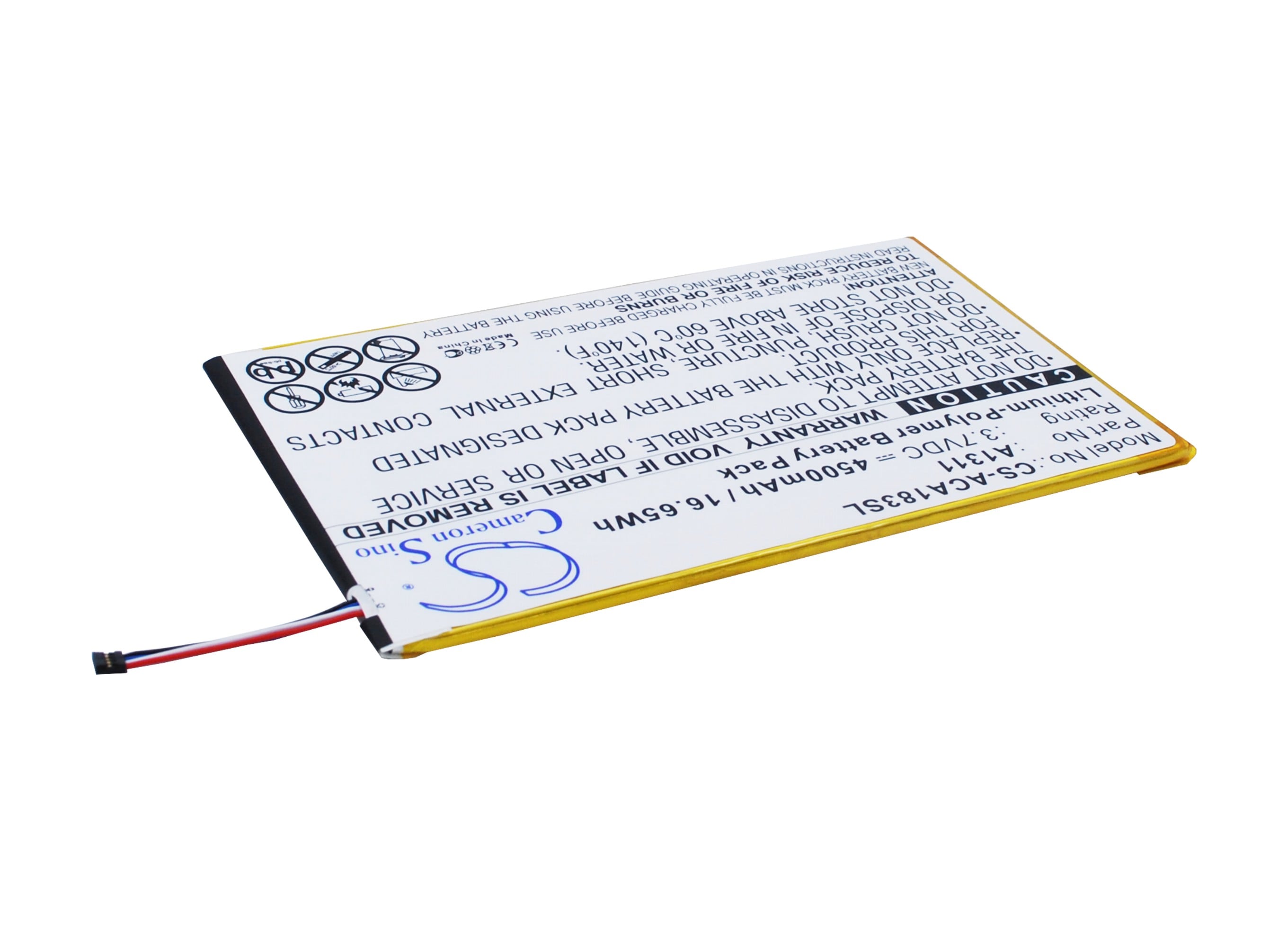 Nettbrettbatteri for Acer Iconia Tab 8, A1-830, A1-830-2Csw-L16T og andre.