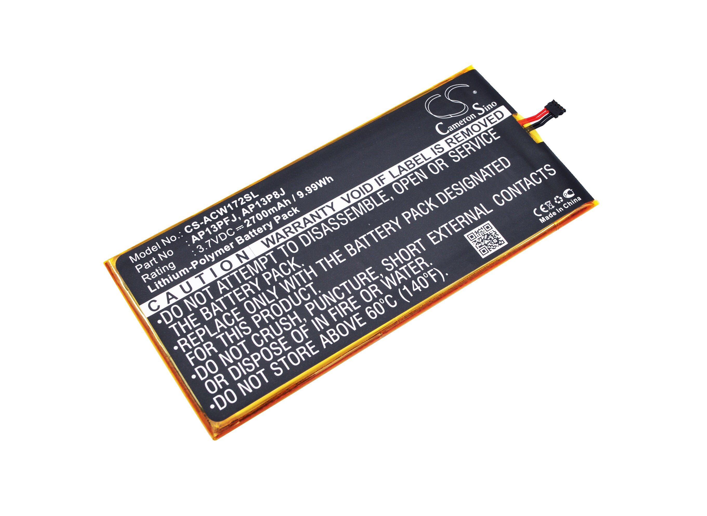 Nettbrettbatteri for Acer Iconia B1-720, Iconia B1-720-L864 og andre.