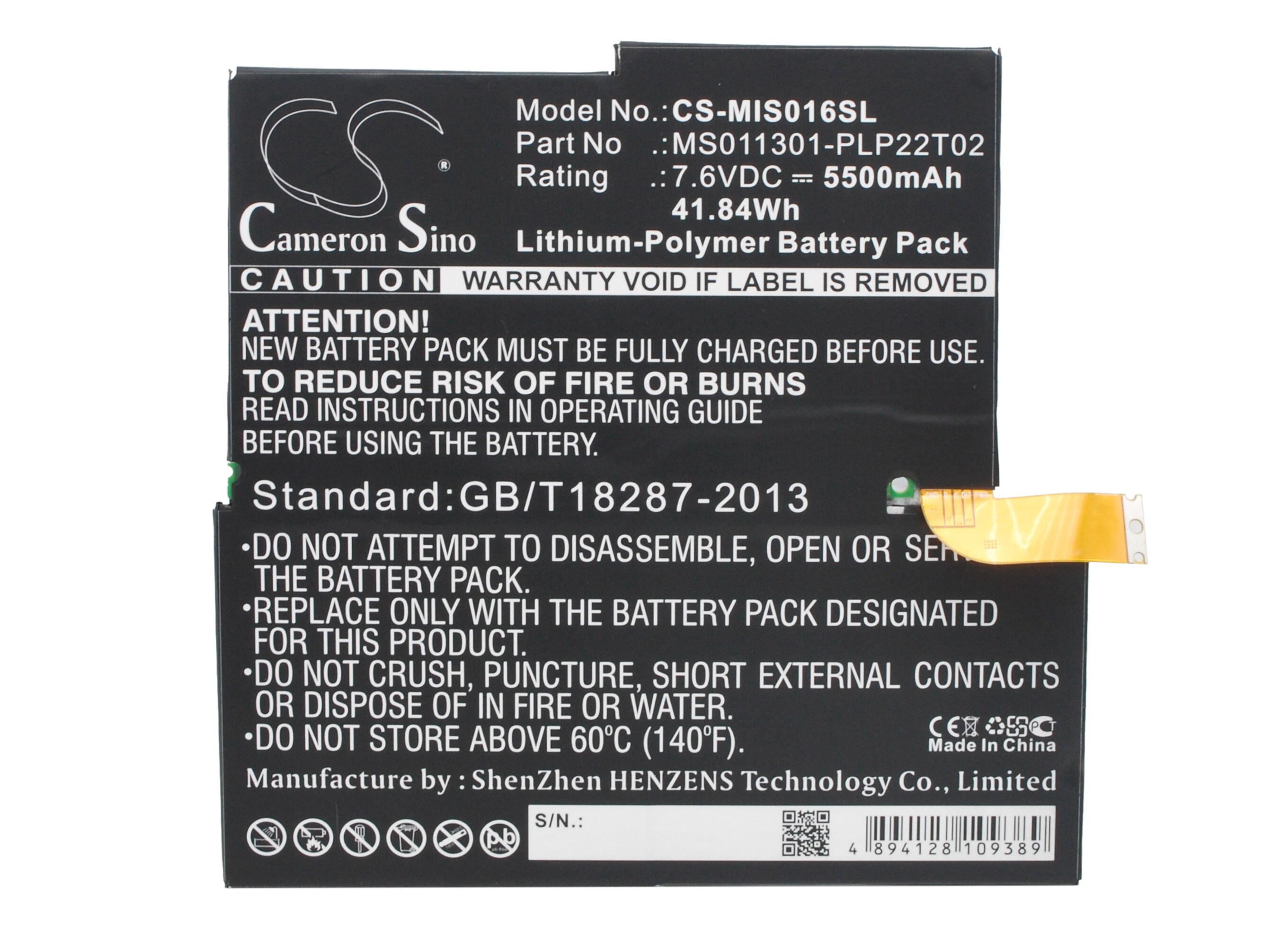 Batteri til nettbrett for Microsoft Surface 3, Surface Pro 3, MQ2-0000 og andre.