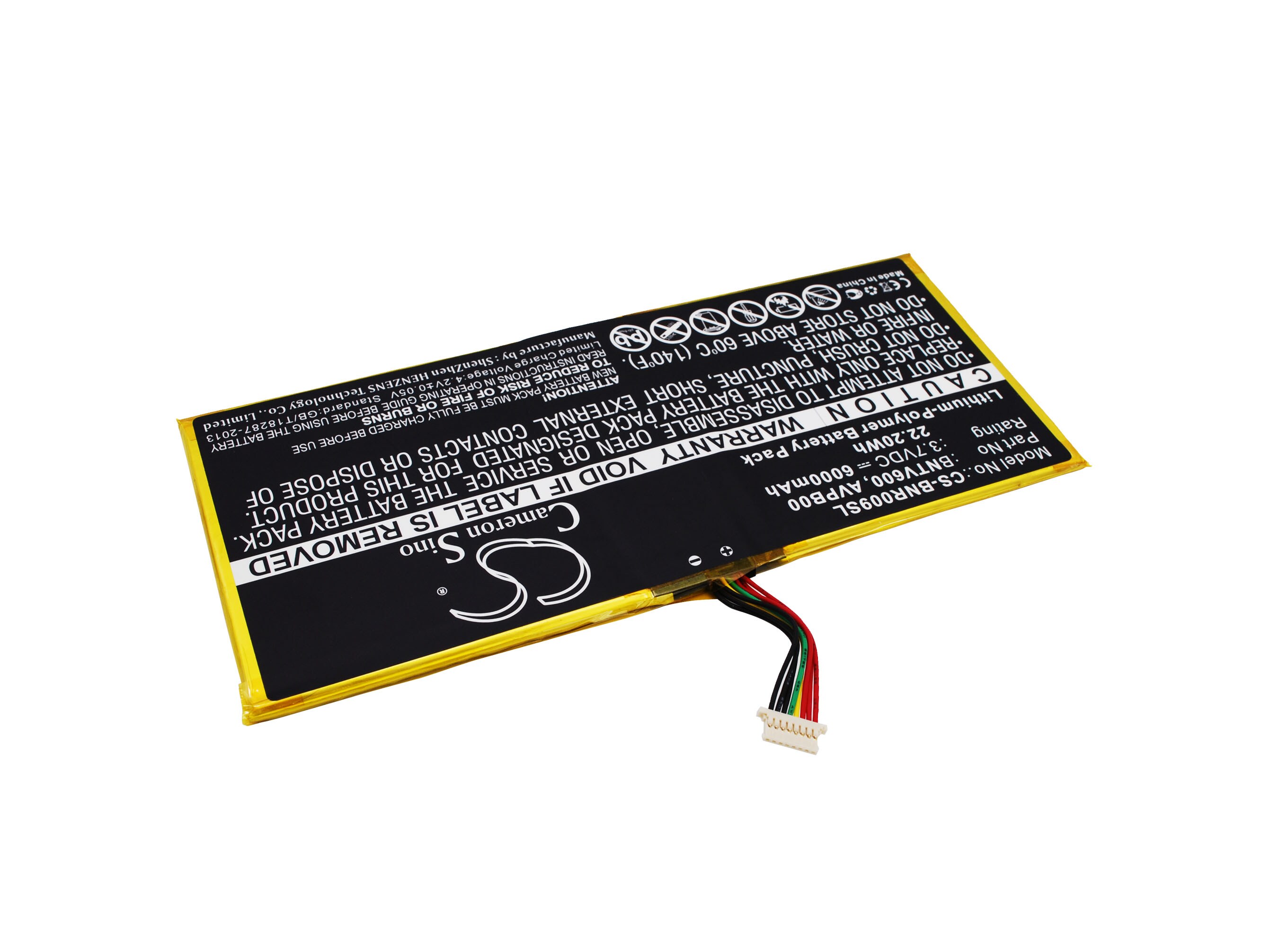 Nettbrettbatteri for Barnes & Noble NOOK HD+9, Ovation, BNTV600 og andre.