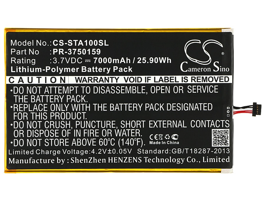 Batteri til nettbrett for INSIGNIA Flex 10.1 NS-15AT10