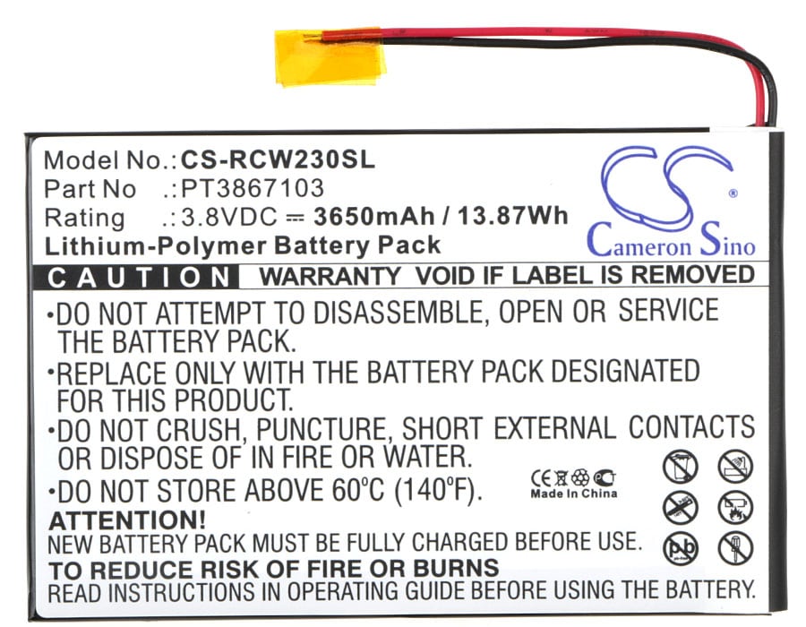 Batteri til nettbrett for RCA RCT6272W23, 7"