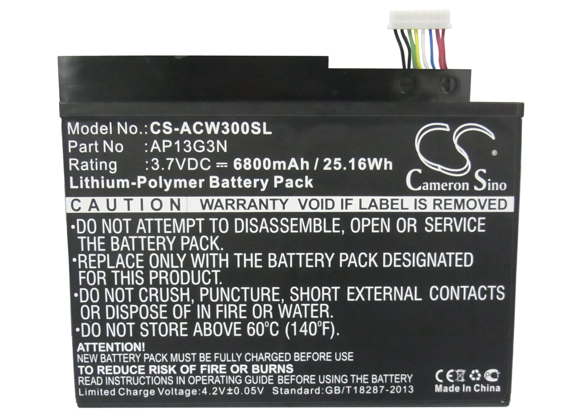 Batteri til nettbrett for Acer Iconia Tab W3, Iconia Tab W3-810, ZEIV4