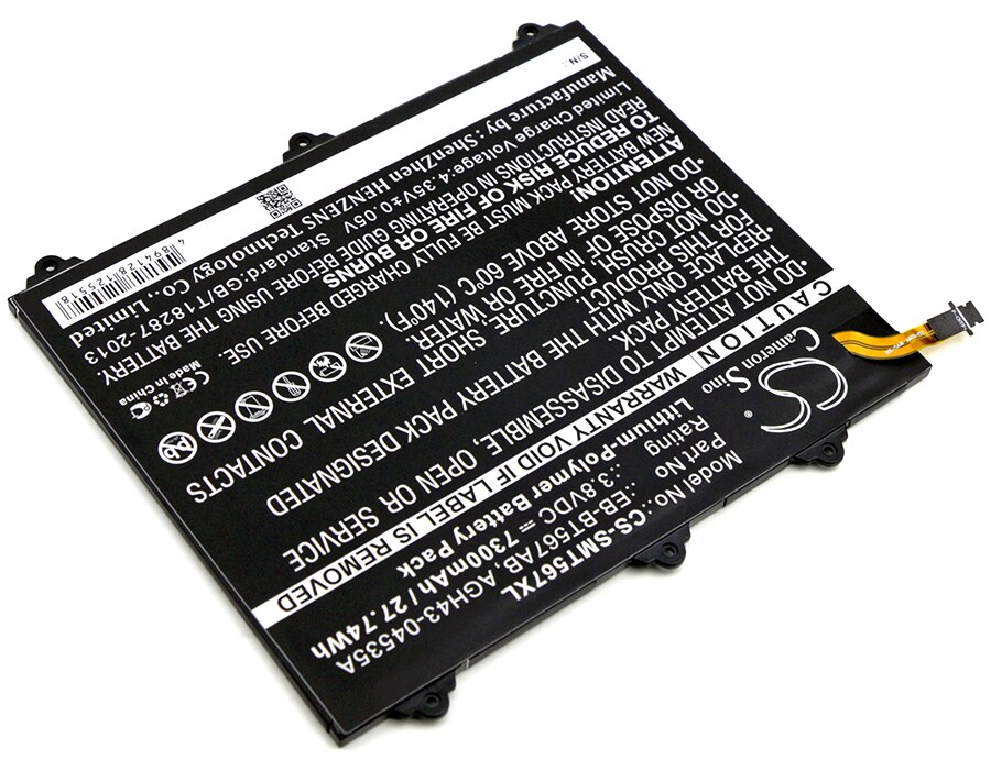 Batteri til nettbrett for Samsung SM-T567, SM-T567V, Galaxy Tab E 9.6 XLTE og andre.