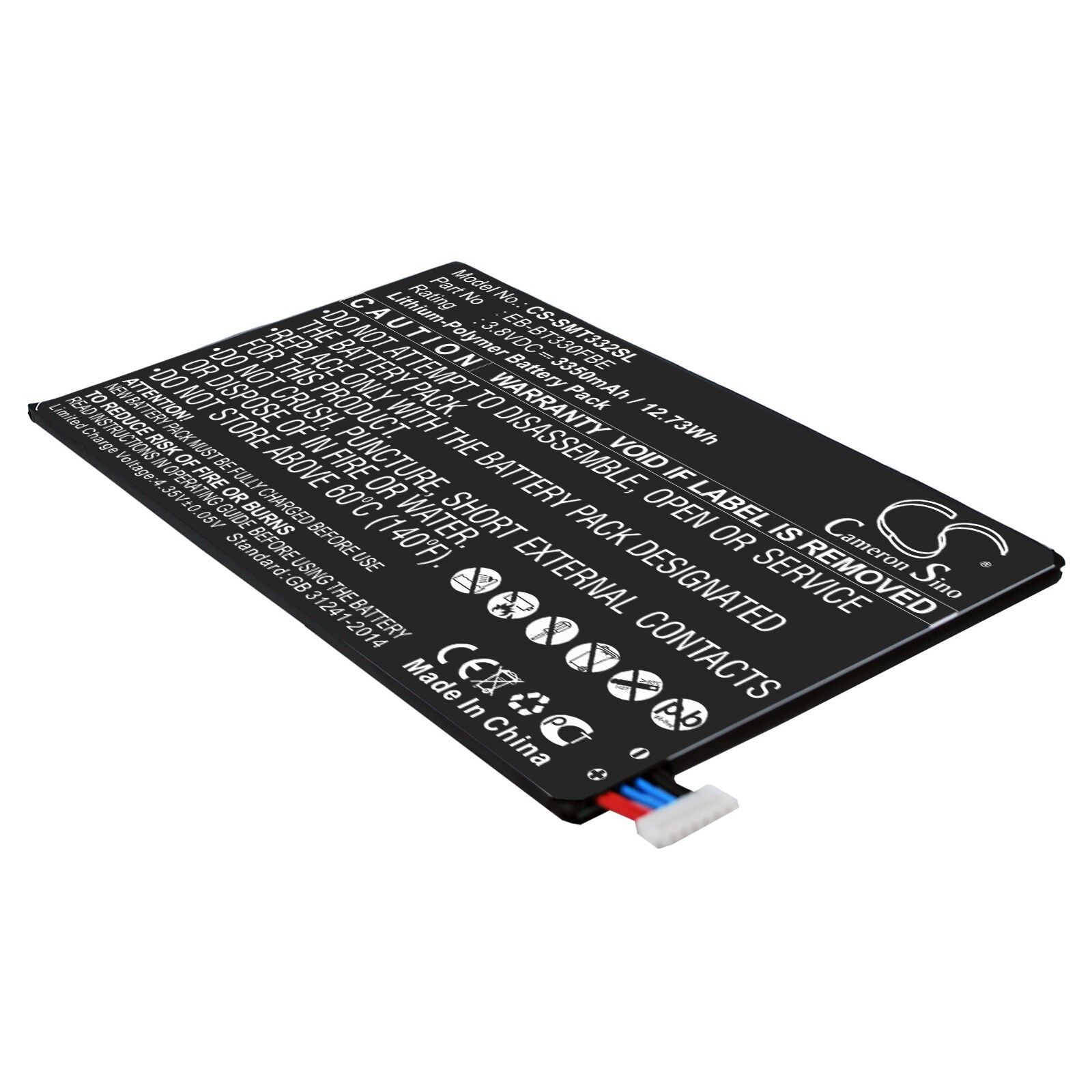 Batteri til nettbrett for Samsung SM-T331, Galaxy Tab4 8.0 3G, SM-T335 og andre.
