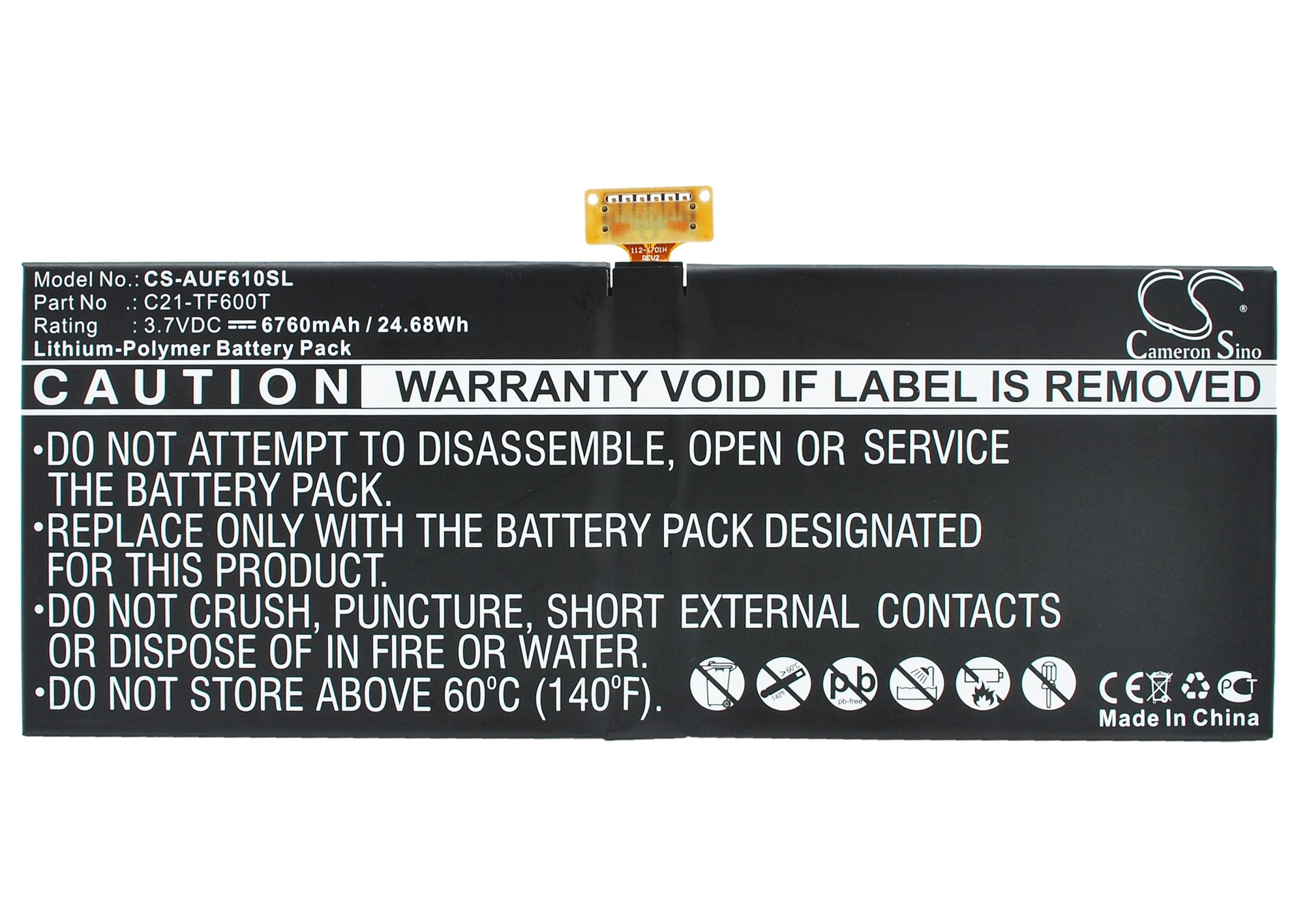Batteri til nettbrett for Asus VivoTab TF600TL