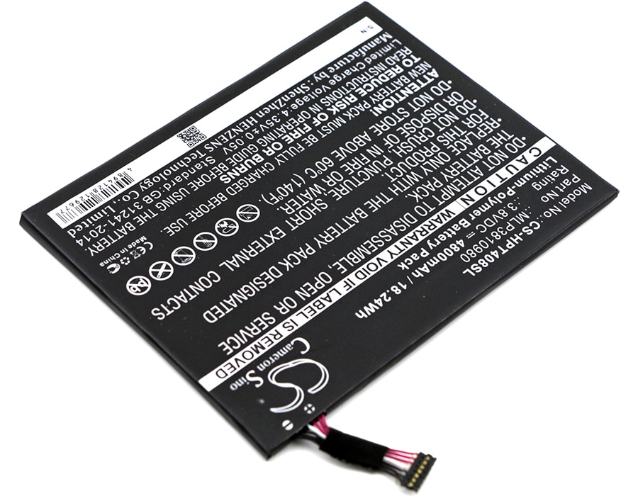 Nettbrettbatteri for HP Pro Tablet 408 G1, I508O, T5L65PA og andre