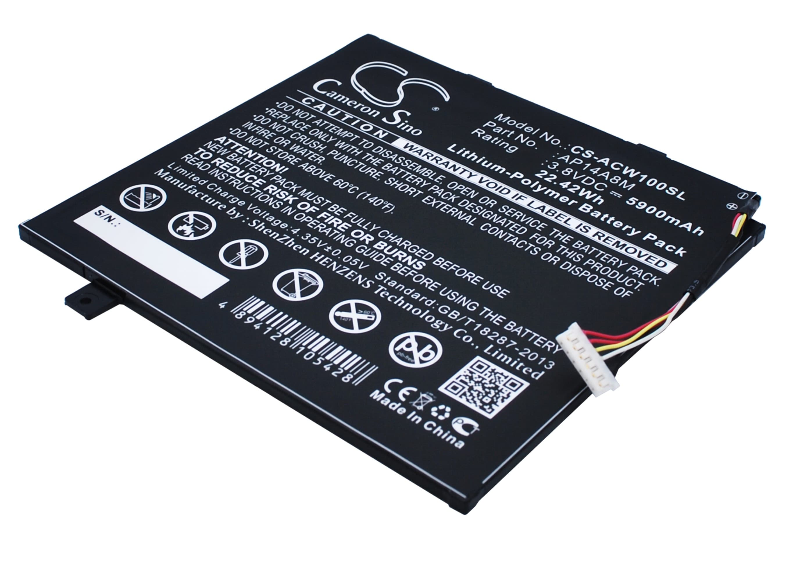 Nettbrettbatteri for Acer Iconia Tab 10 A3-A20, A3-A20FHD, SW5-011 og andre