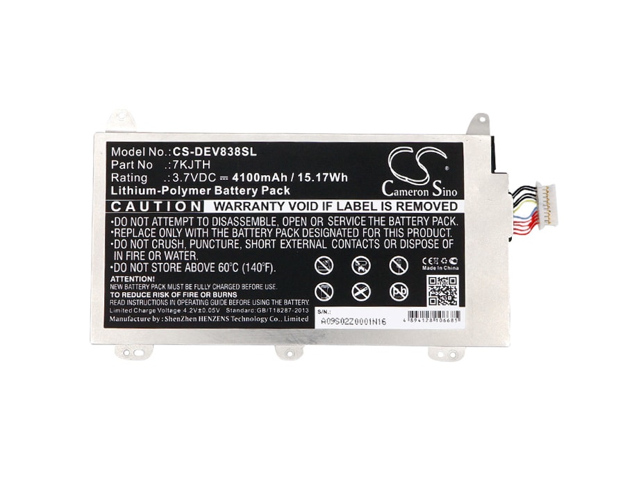 Nettbrettbatteri for DELL Venue 8 Pro 3845, Venue 8 Pro (3845) nettbrett