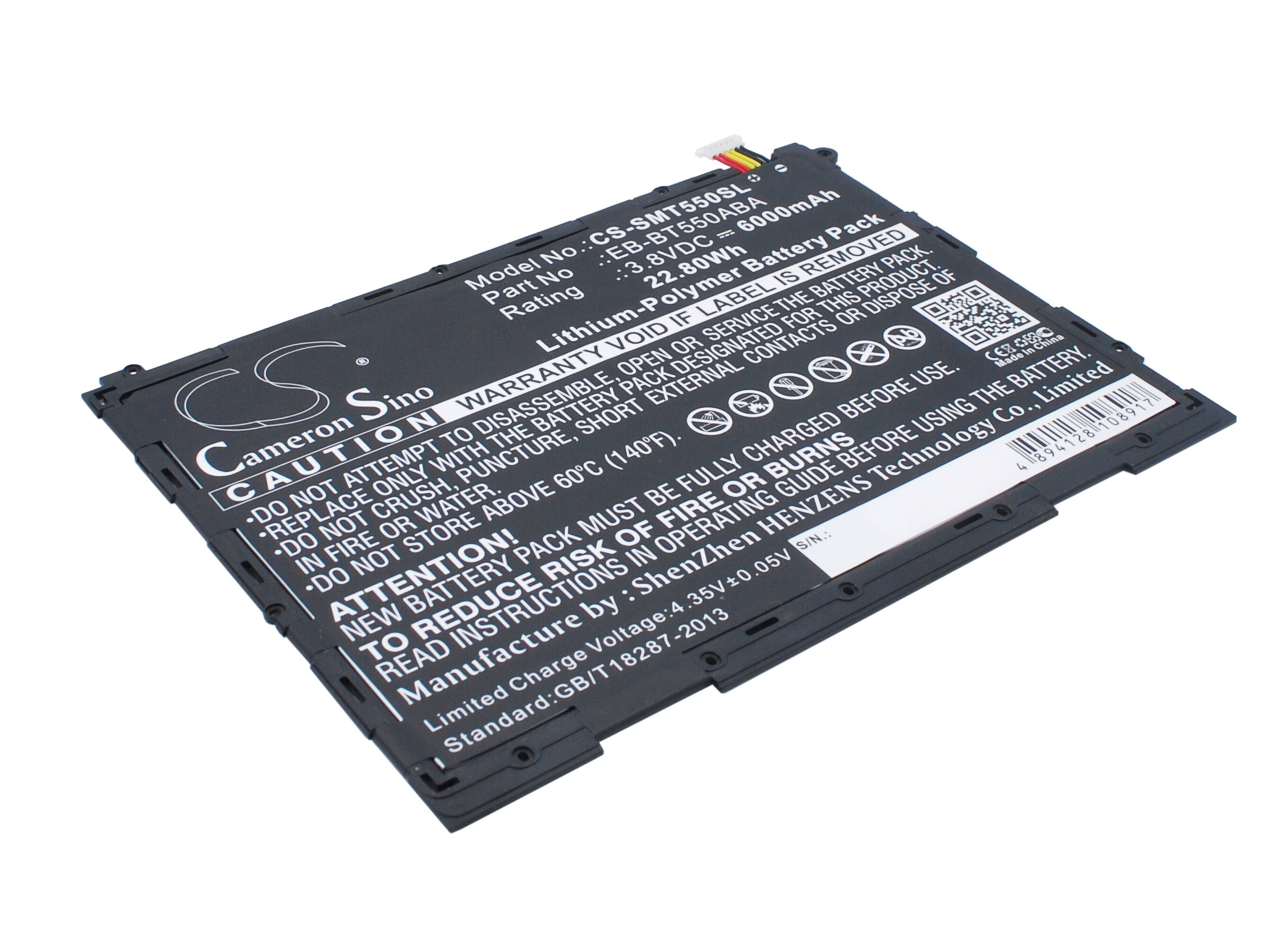 Batteri til nettbrett for Samsung Galaxy Tab A 9.7, SM-T550, SM-P550 og andre.