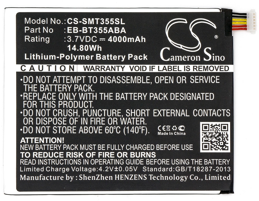 Batteri til nettbrett for Samsung SM-T355, SM-T355C, SM-T357W og andre.