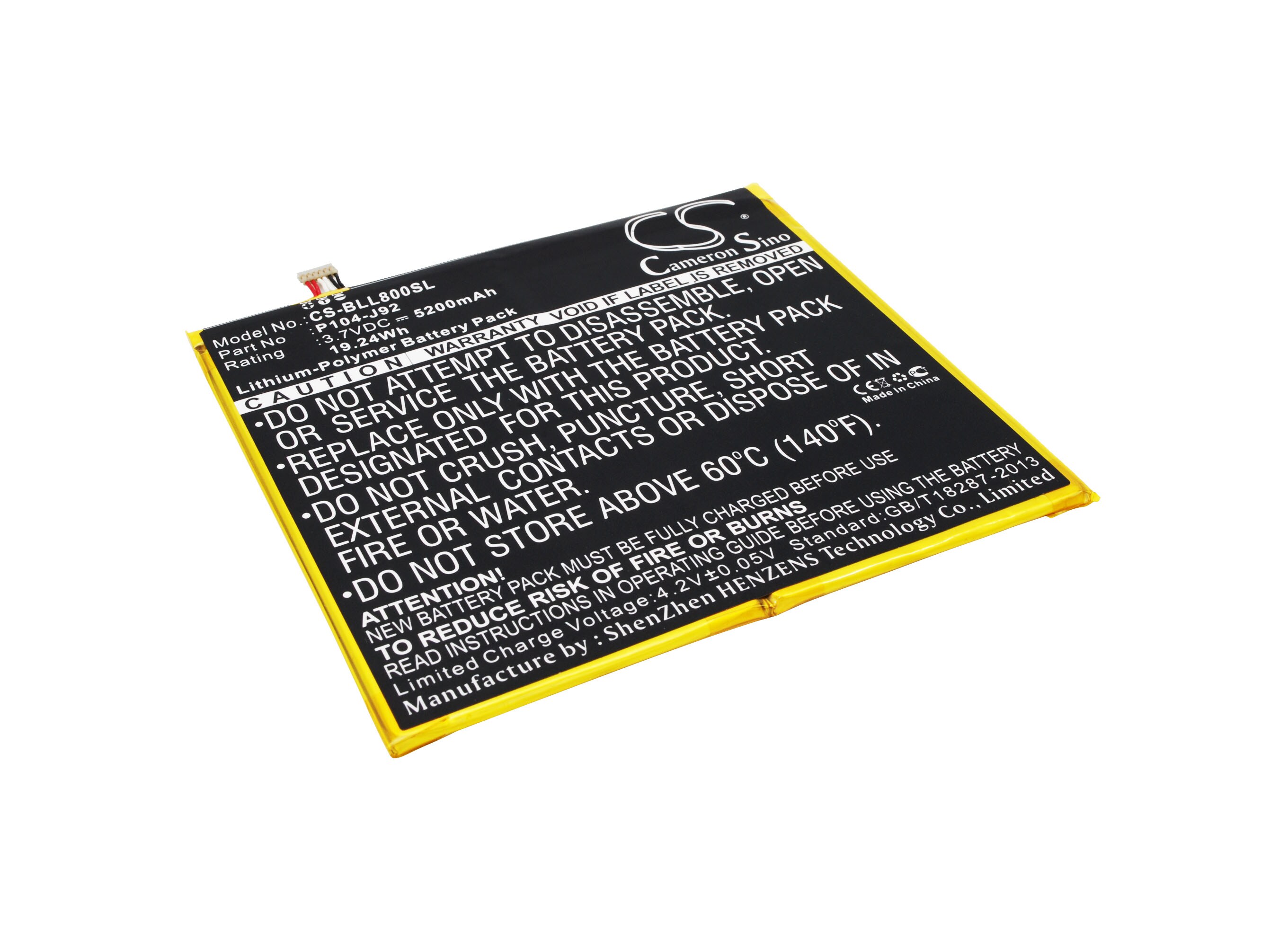 Batteri til nettbrett for BLU Life View TAB, L800, L800L