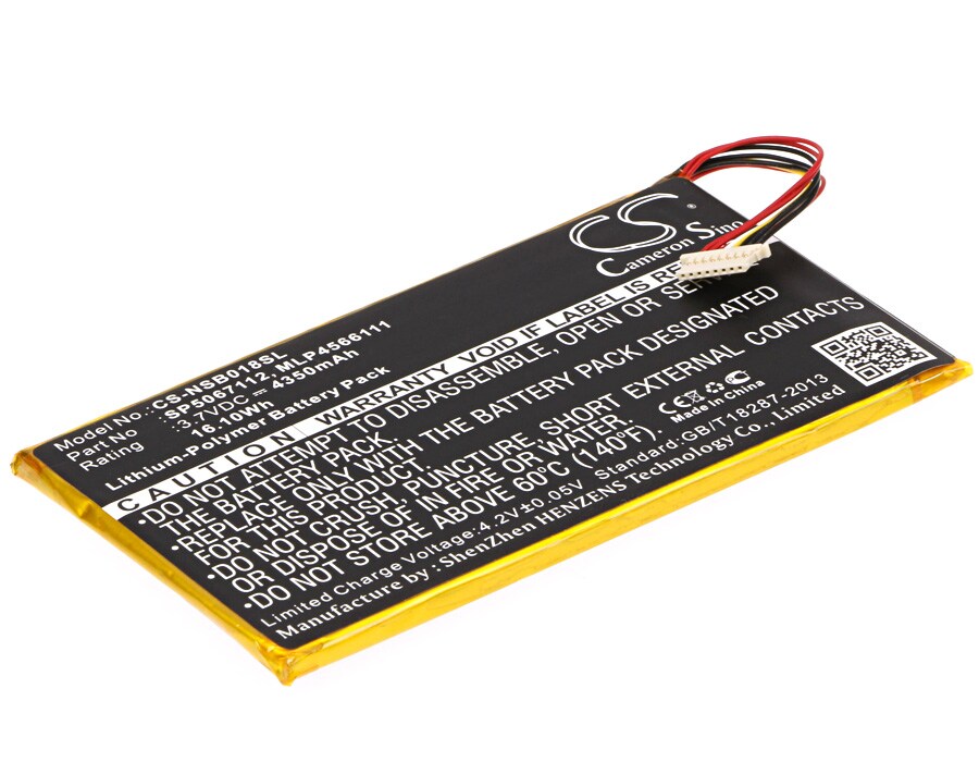 Batteri til nettbrett for Fuhu Nabi DreamTab HD8, DMTAB IN08A