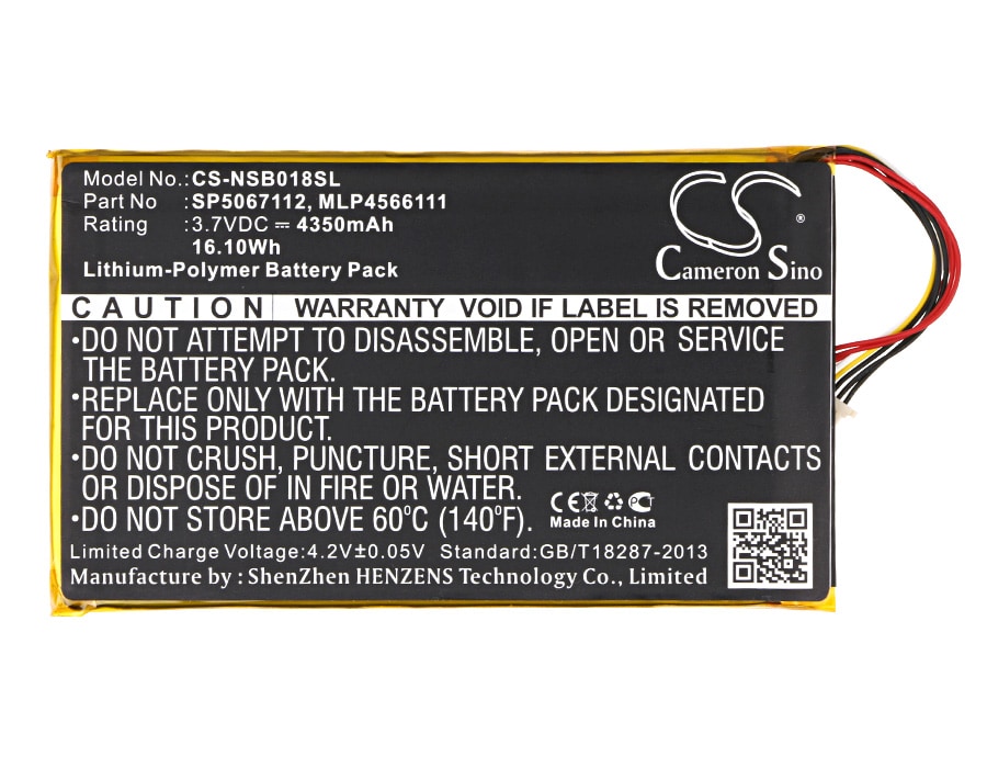 Batteri til nettbrett for Fuhu Nabi DreamTab HD8, DMTAB IN08A