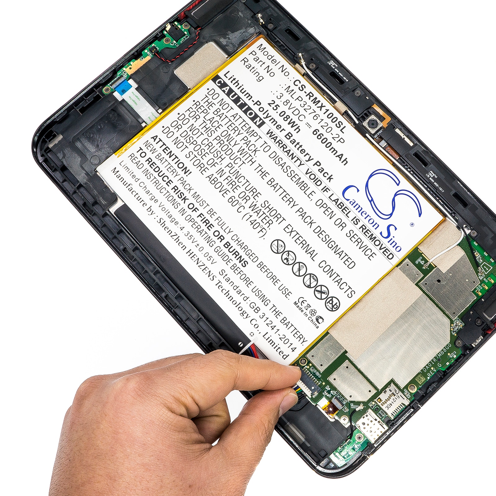 Nettbrettbatteri for Verizon Ellipsis 10, QTAIR7, Ellipsis 10 XLTE og andre.