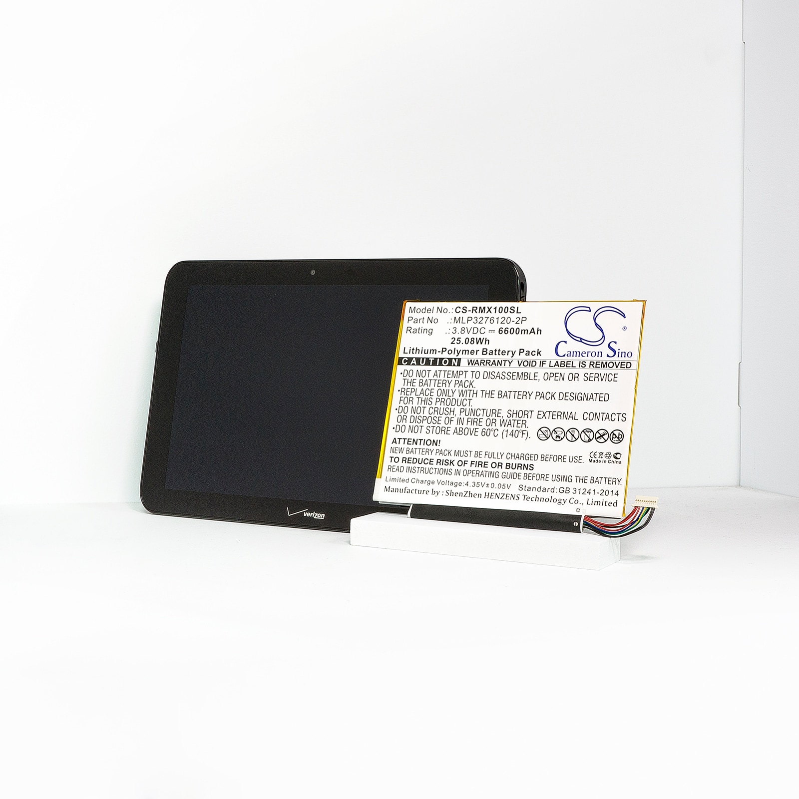 Nettbrettbatteri for Verizon Ellipsis 10, QTAIR7, Ellipsis 10 XLTE og andre.