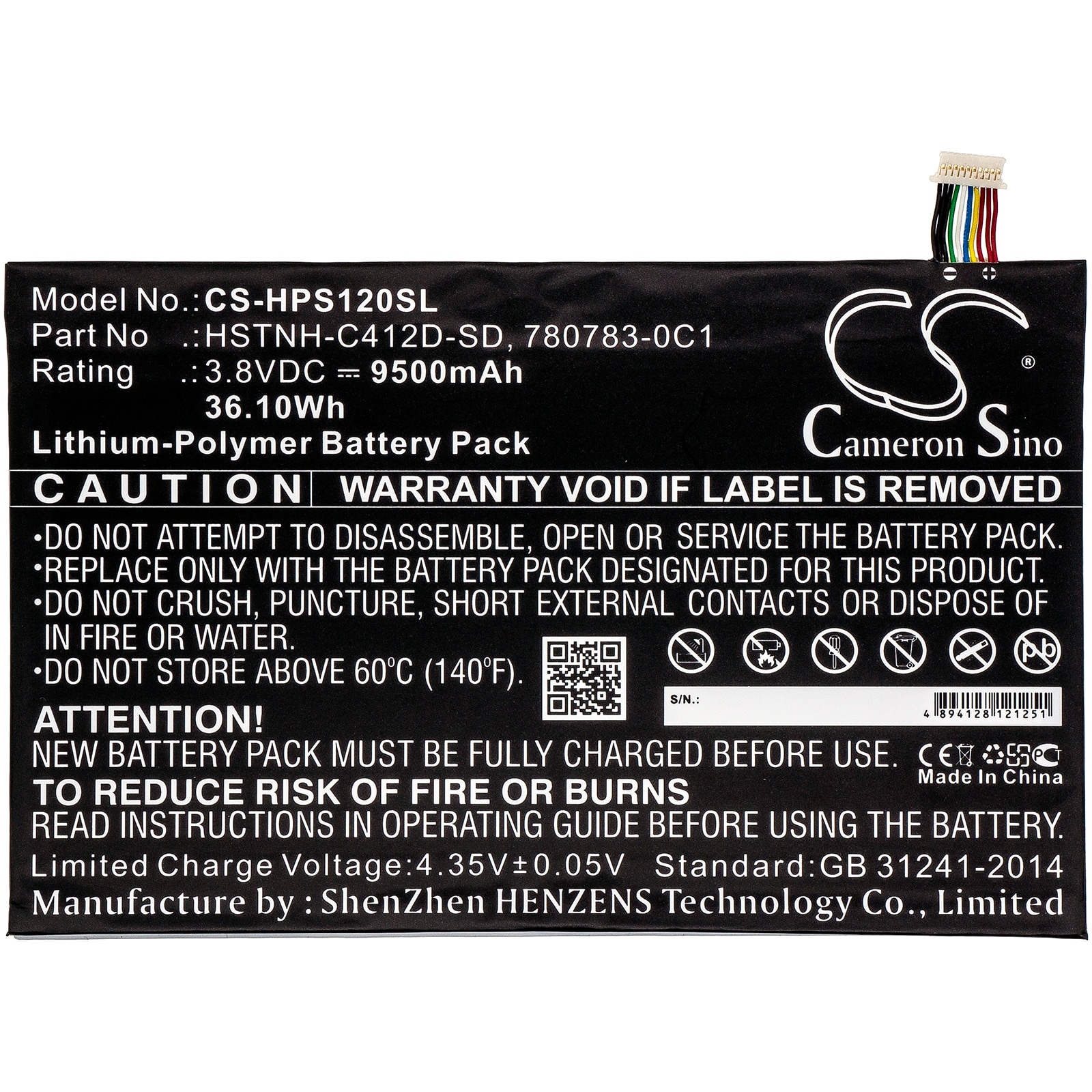 Nettbrettbatteri for HP Pro Slate 12, K7X87AA, K7X87AA#ABA og andre