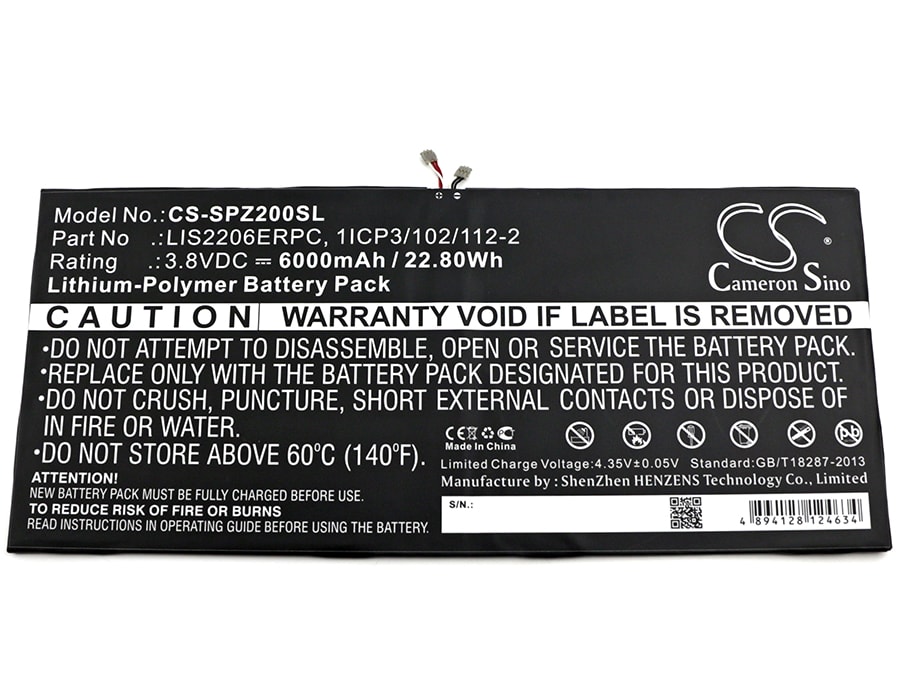 Batteri til nettbrett for Sony Xperia Tablet Z2, Xperia Tablet Z2 TD-LTE, SOT21 og andre.