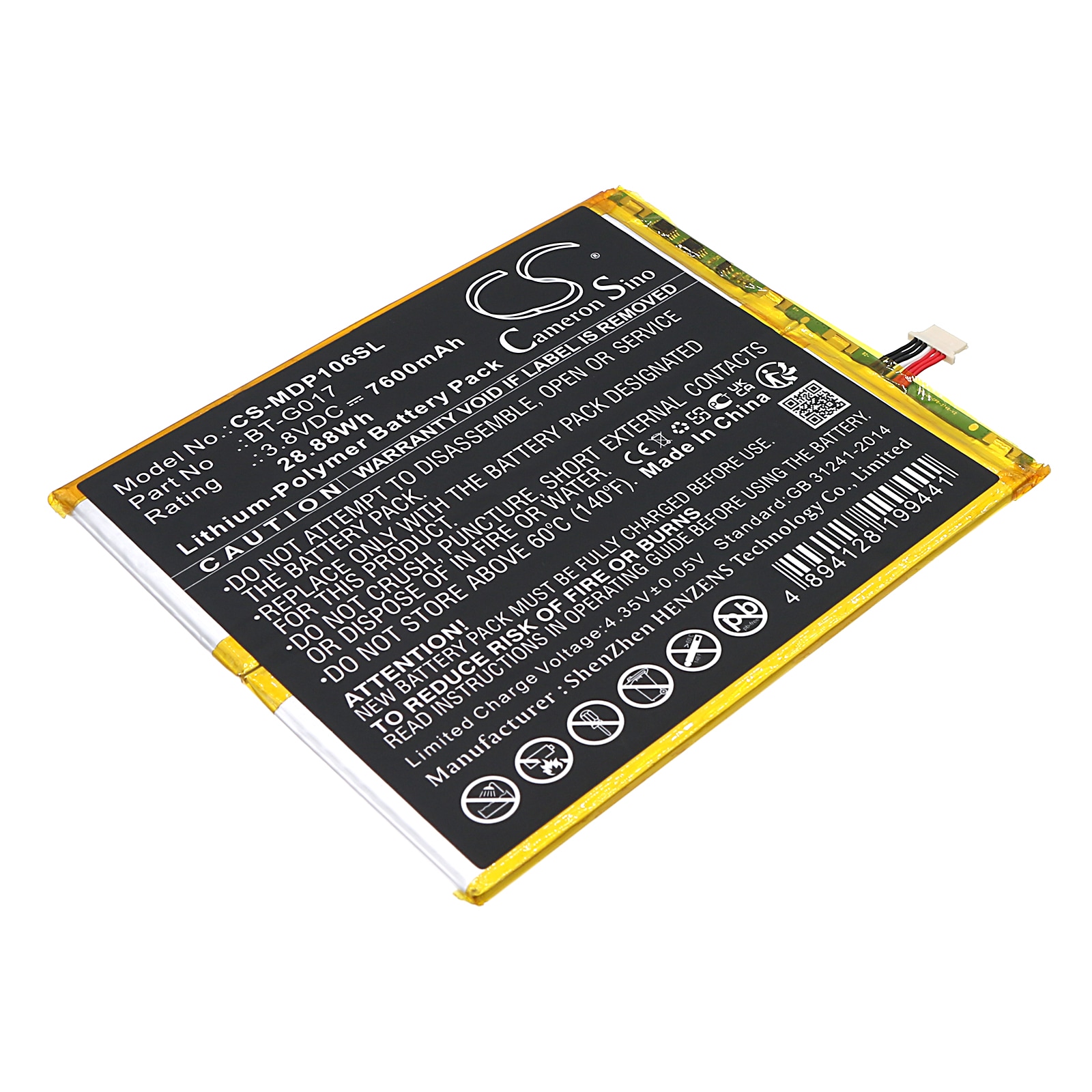Batteri til nettbrett for Medion Lifetab P10602
