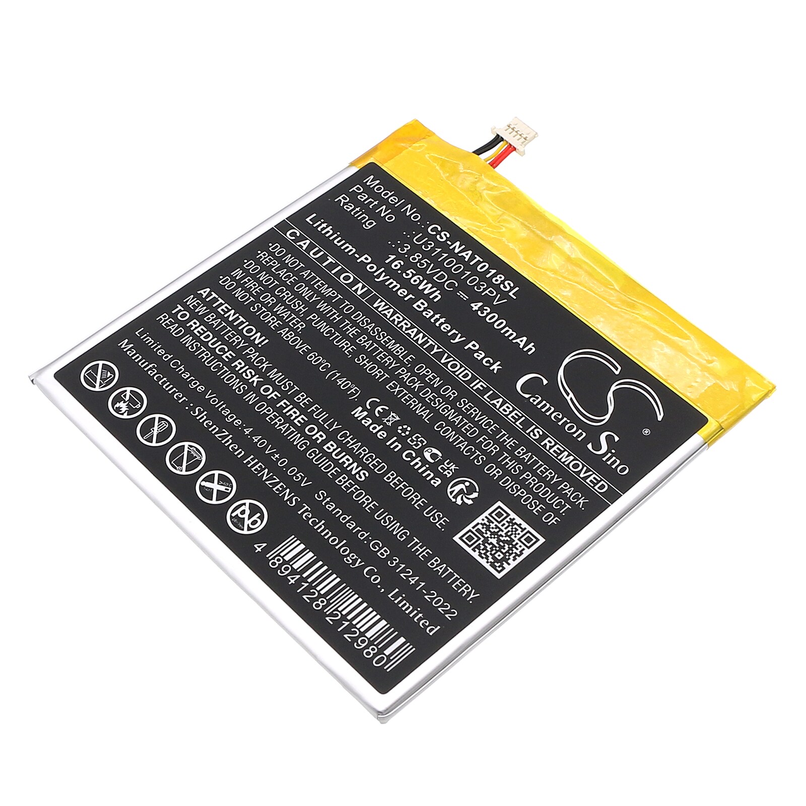 Batteri til nettbrett for Onn 100044018G, 100044018p, 8" barn