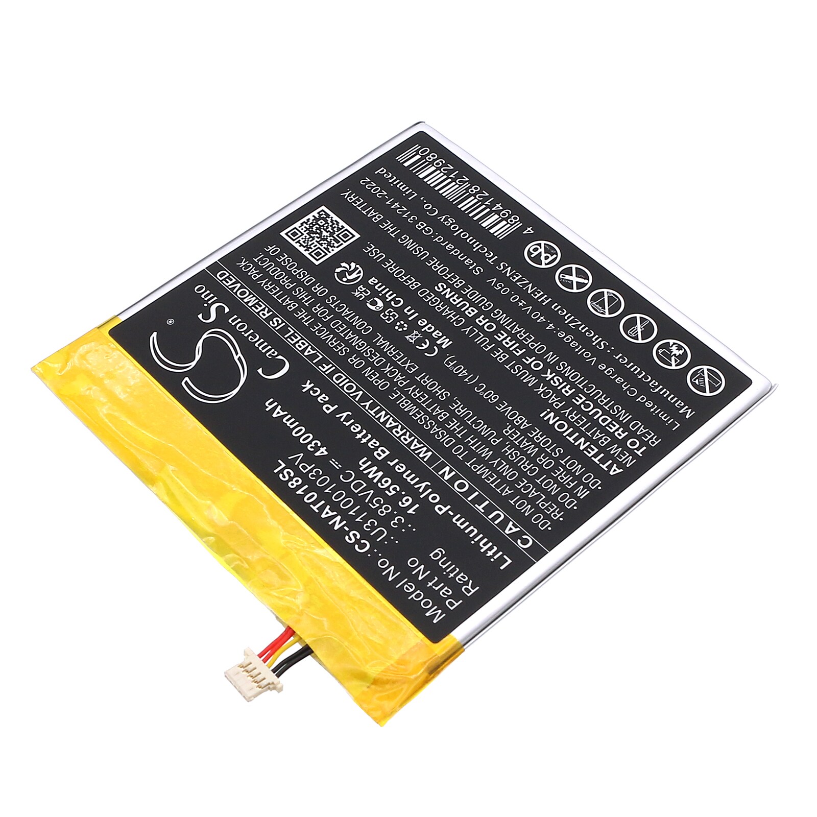 Batteri til nettbrett for Onn 100044018G, 100044018p, 8" barn