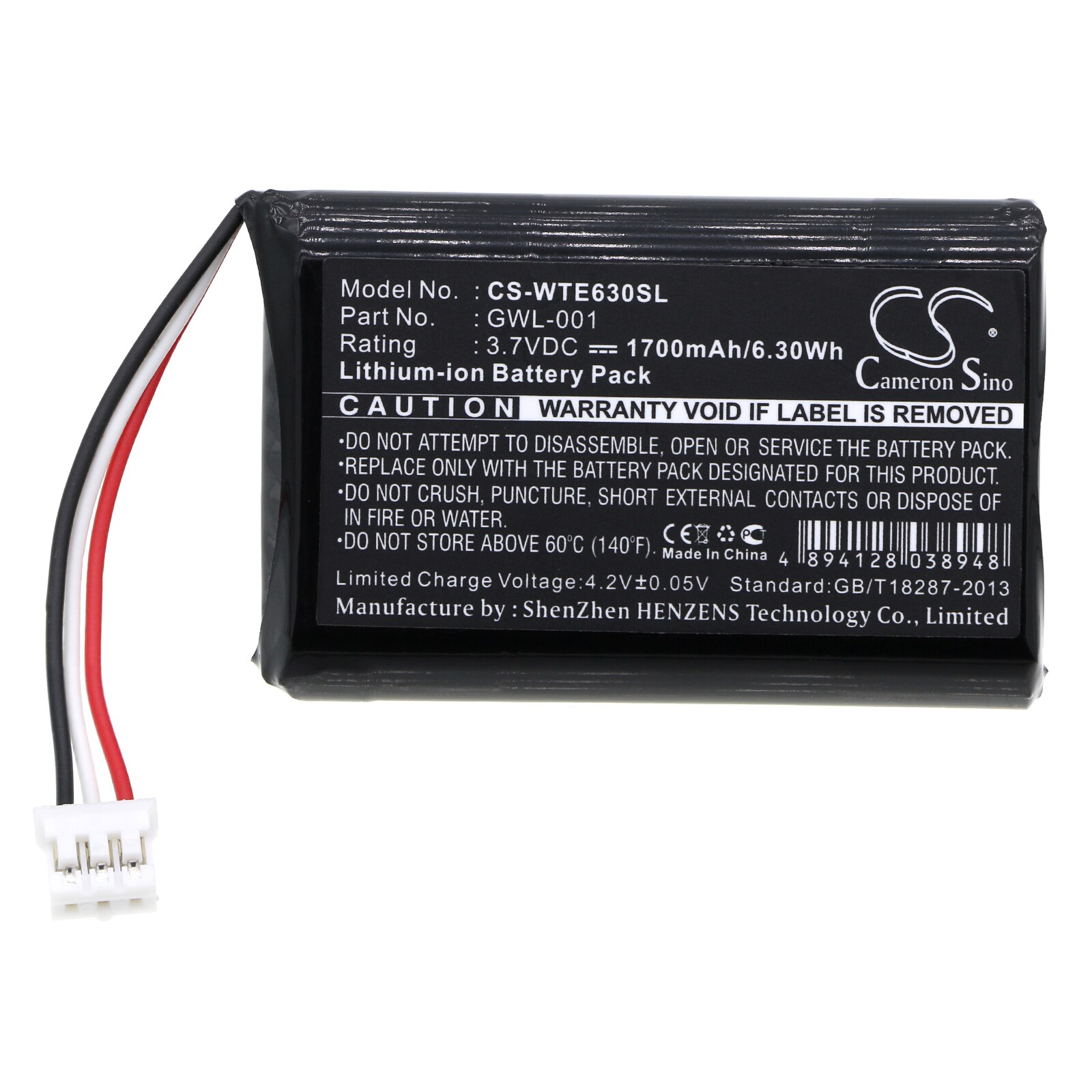 Batteri til nettbrett for Wacom CTE630BT Graphire Wireless Pen Tablet, CTE-630BT og andre.