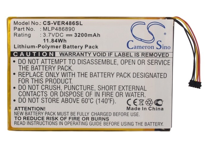 Batteri til nettbrett for ViewSonic Zoom Pad